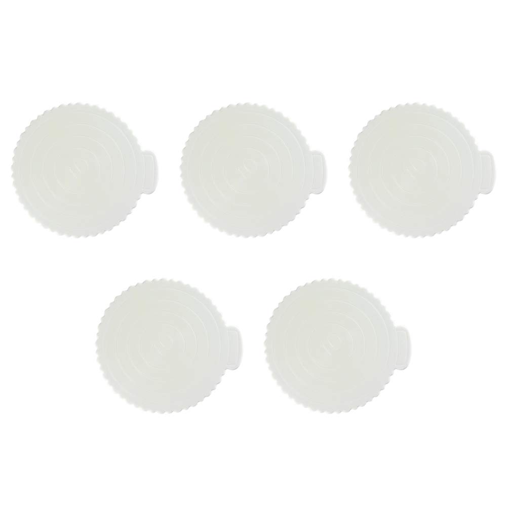 5pcs Reusable Round Cake Boards 4 Inch - Decorative Cardboard Cake Drums for Cupcakes, Cookies & Desserts | Baking, Party Serving & Display Tray