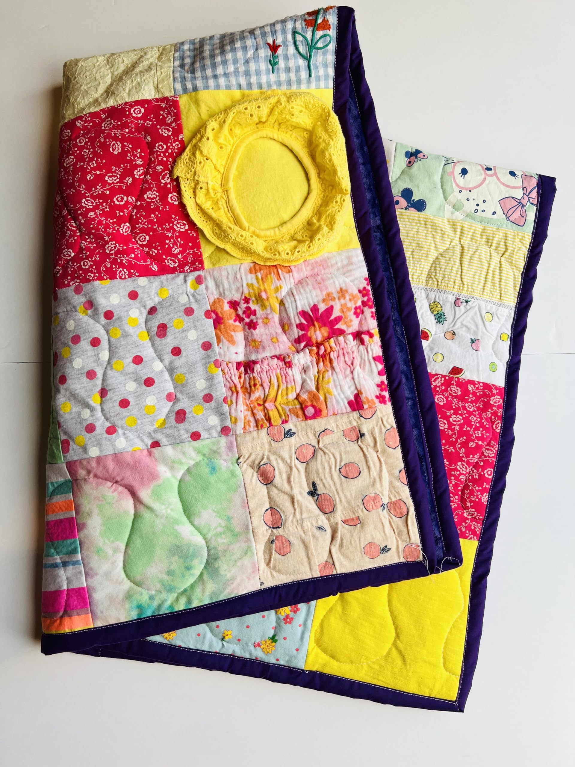 Custom Baby Keepsake Quilt - Handmade Memory Blanket from Baby Clothes | Personalized T-Shirt Quilt for Newborns & Toddlers | Unique Baby Shower Gift & Nursery Decor | Perfect for First Birthday, Christening & Family Heirlooms