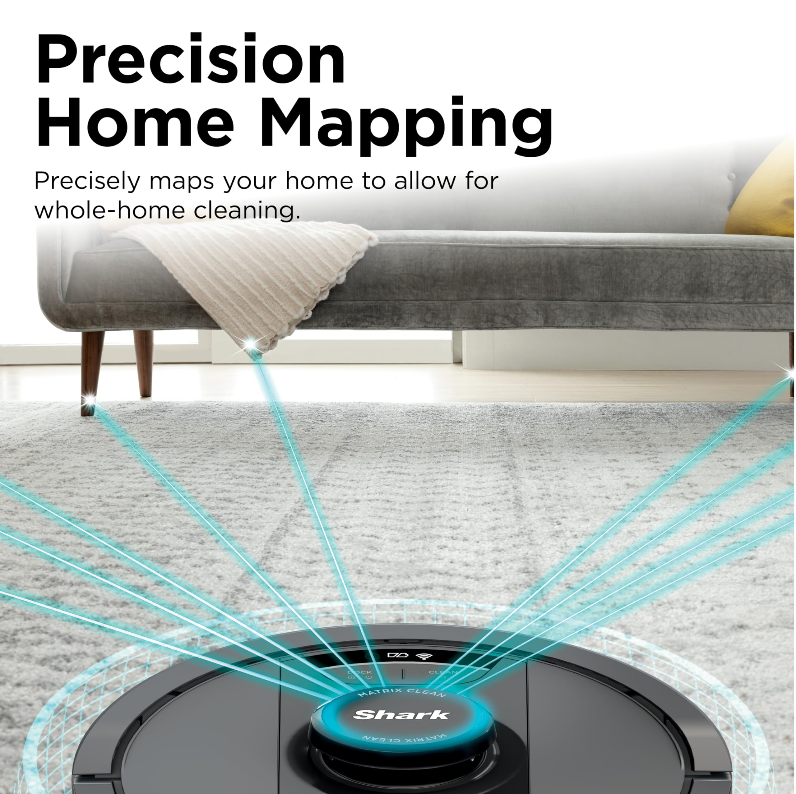 Shark Matrix Plus 2-in-1 Robot Vacuum and Mop with Sonic Mopping, Smart Home Mapping, Self-Empty Base, WiFi & Alexa Voice Control - Ideal for Pet Hair, Hardwood Floors & Carpets (Renewed, Model RV2400WS) - Perfect for Homes with Pets, Large Rooms & Busy Families