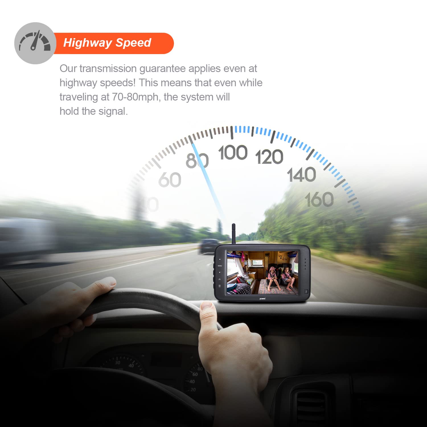 5 Inch Wireless Backup Camera with Split Screen - US License Plate Rear View Camera for Trailers, Minivans, Pickups | Supports Adding 2nd Camera for Enhanced Safety & Parking Assistance