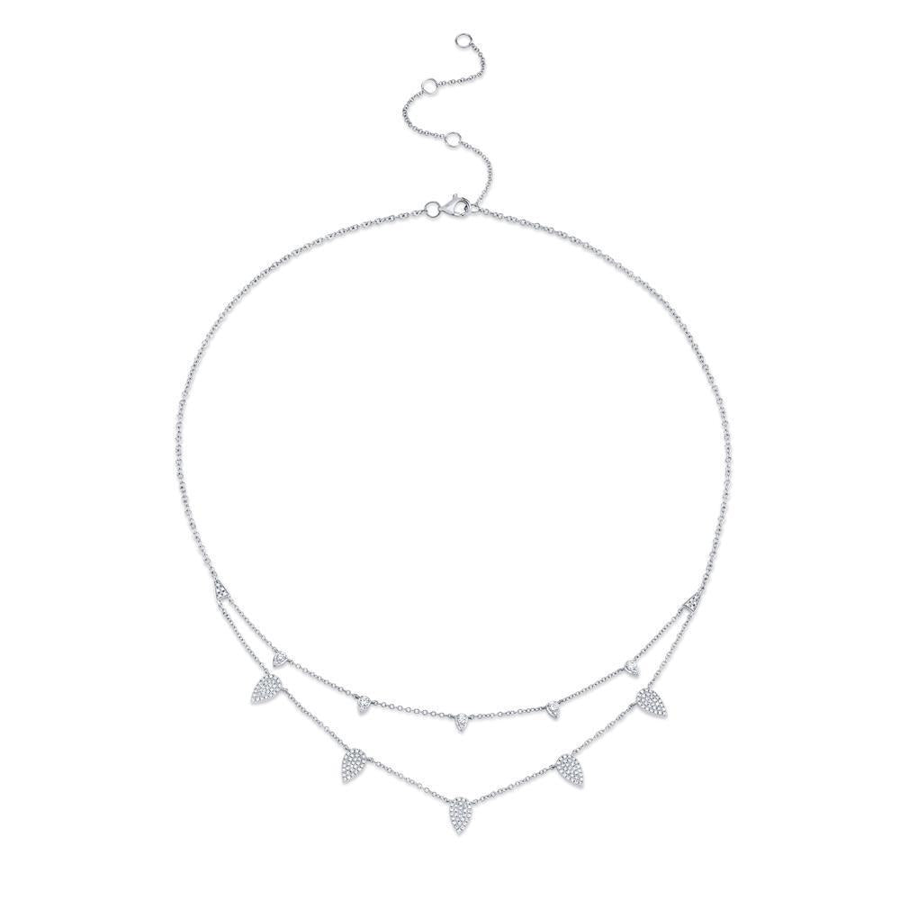 14K Gold 0.50ct Diamond Pavé Pear Shape Necklace for Women - Elegant Dainty Pendant Jewelry Gift for Anniversary, Valentine's Day & Special Occasions