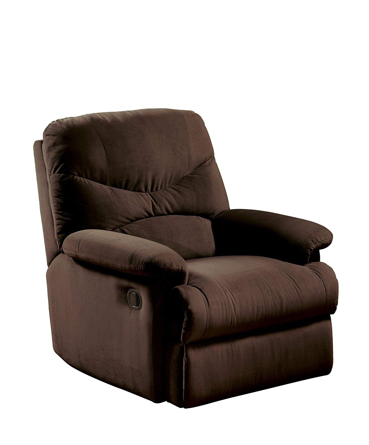Comfortable Brown Microfiber Recliner Chair by Dallin - Ergonomic Design for Living Room, Home Theater & Office Relaxation