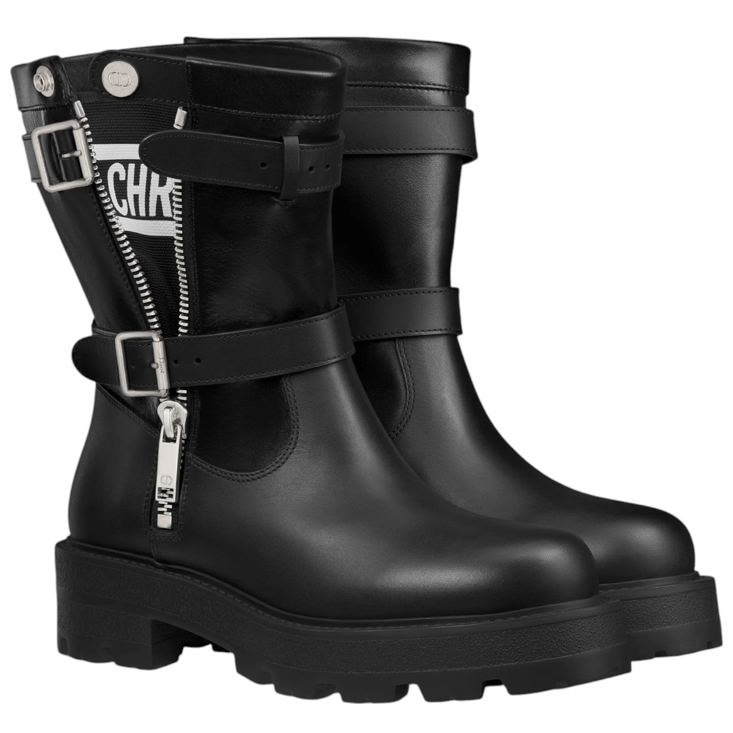 Christian Dior Black Leather D Major Ankle Boots for Women - Luxury Designer Booties for Fall & Winter - Perfect for Office, Party & Night Out