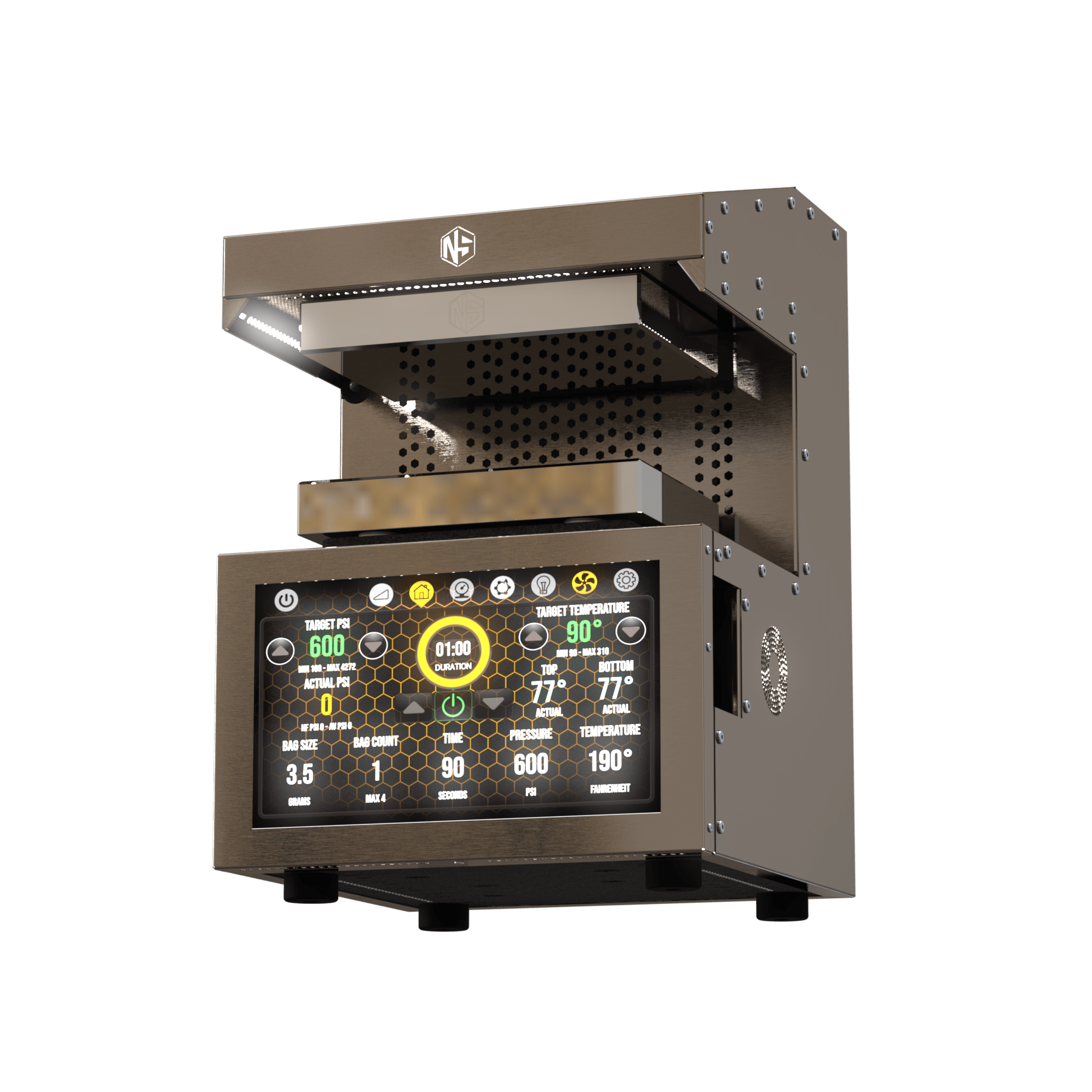 NugSmasher IQ Pro 20 Ton Electric Rosin Press Machine for Home & Commercial Use - Perfect for Extracting Rosin from Cannabis, Hemp, and CBD Flowers