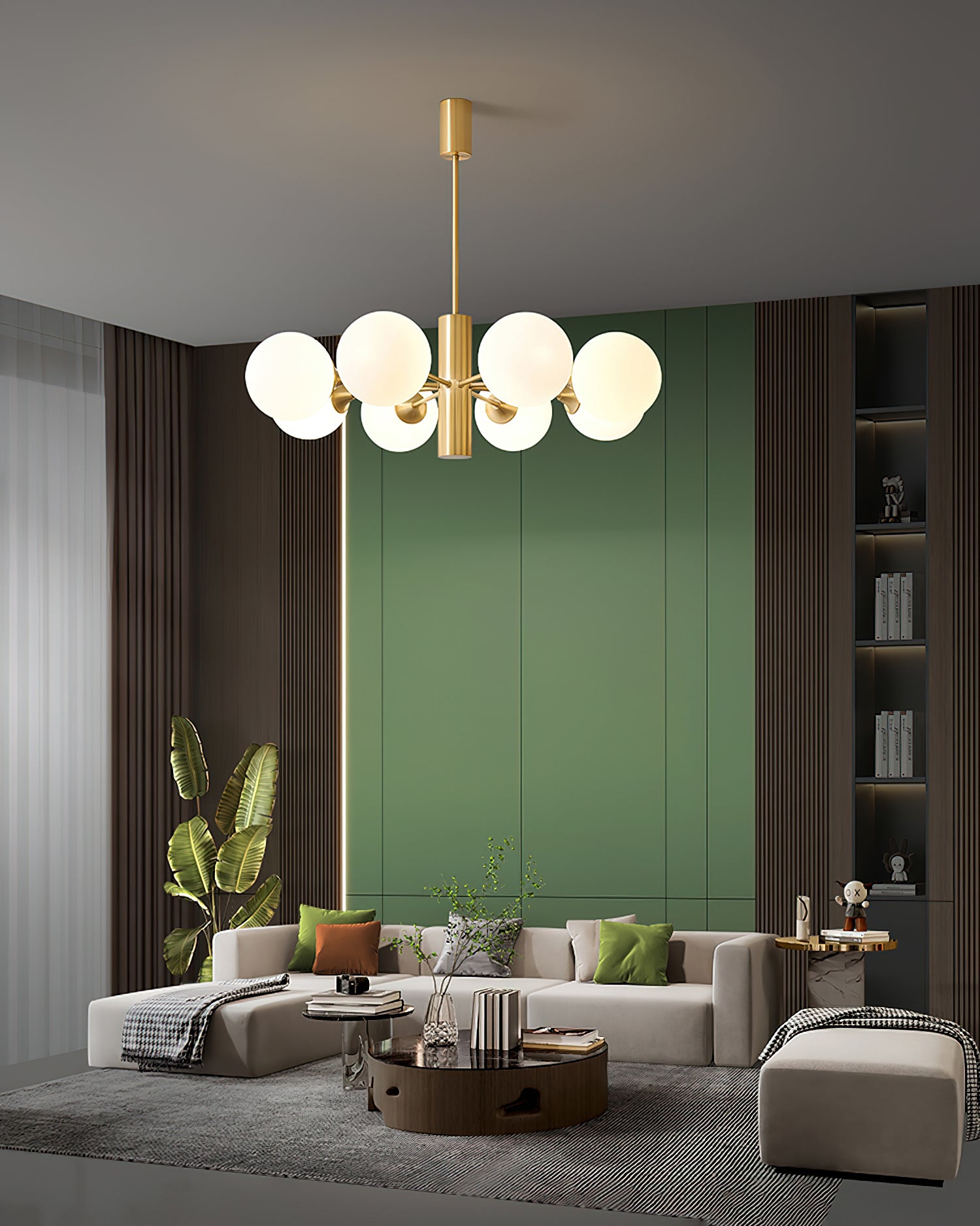 Stylish Bean Ball Chandelier - Modern Pendant Lighting Fixture for Dining Room, Bedroom & Living Room Decor