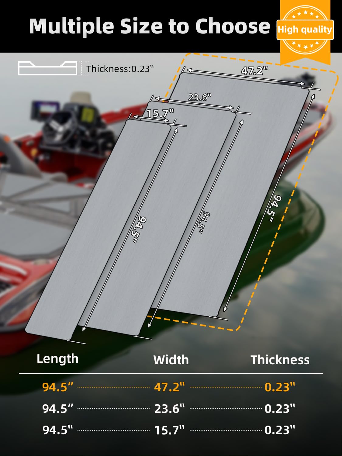 Premium EVA Foam Boat Decking - Non-Slip Marine Floor Mats for Boats, Yachts, Kayaks & RVs (94.5