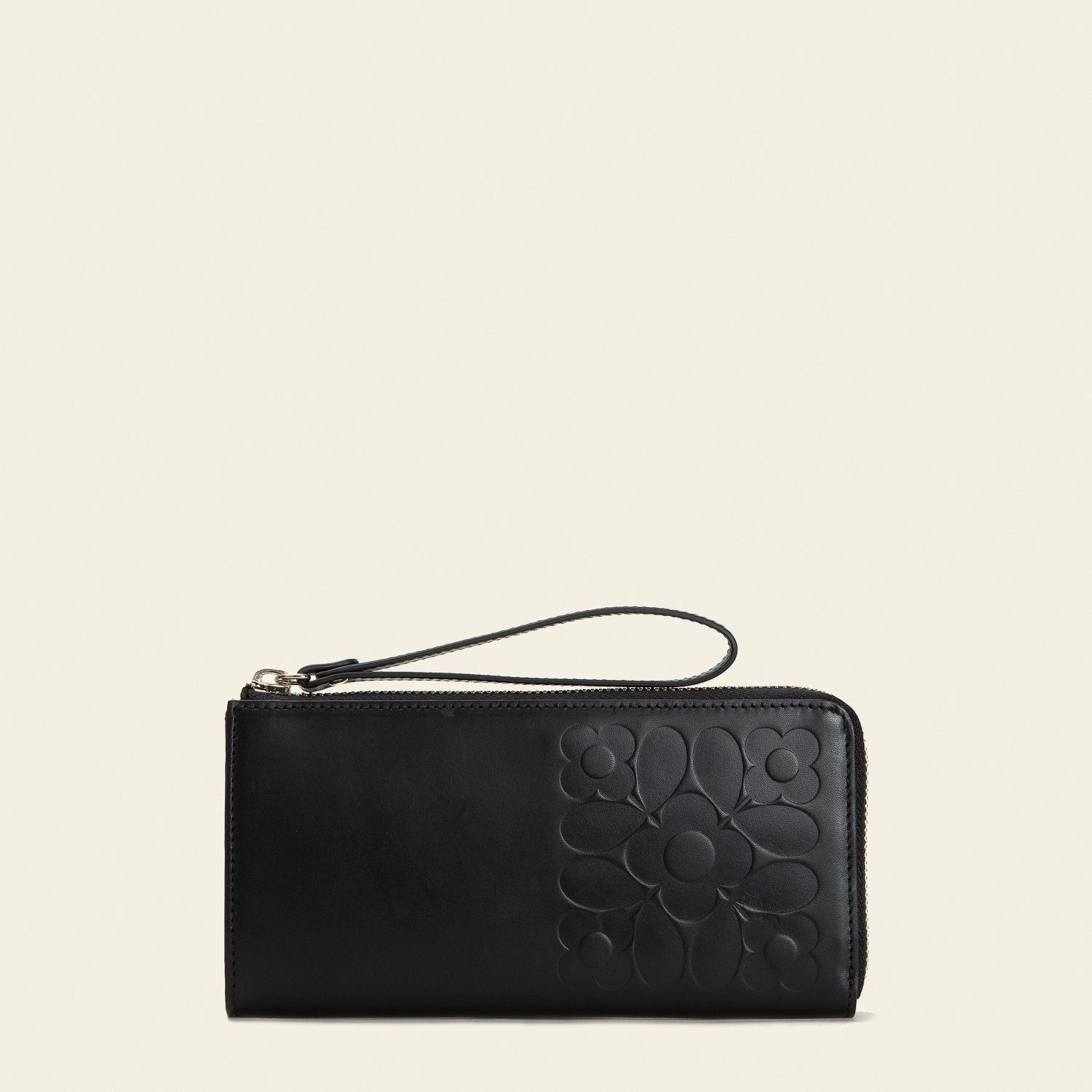 Carrie Long Zip Purse for Women - Stylish Black Leather Wallet with Multiple Card Slots - Perfect for Everyday Use, Travel & Business
