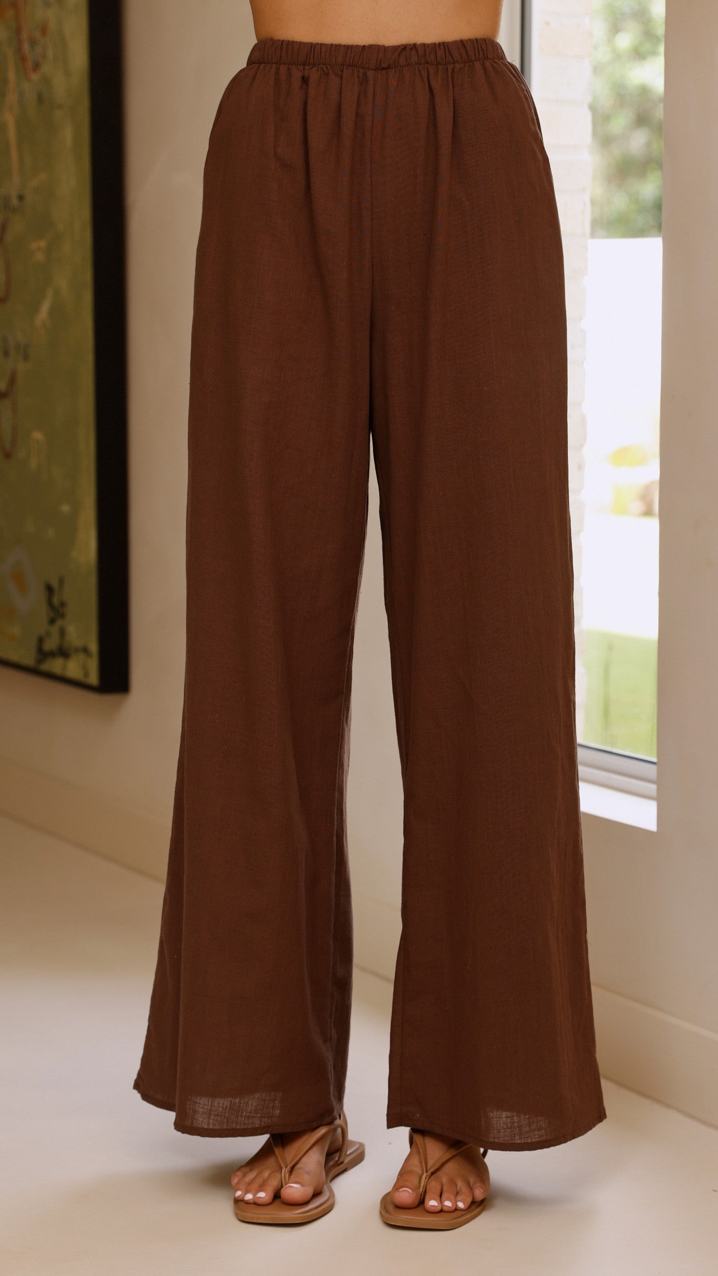 Kailani Strapless Top and Pants Set in Chocolate - Perfect for Summer Outfits, Beach Vacations & Casual Wear