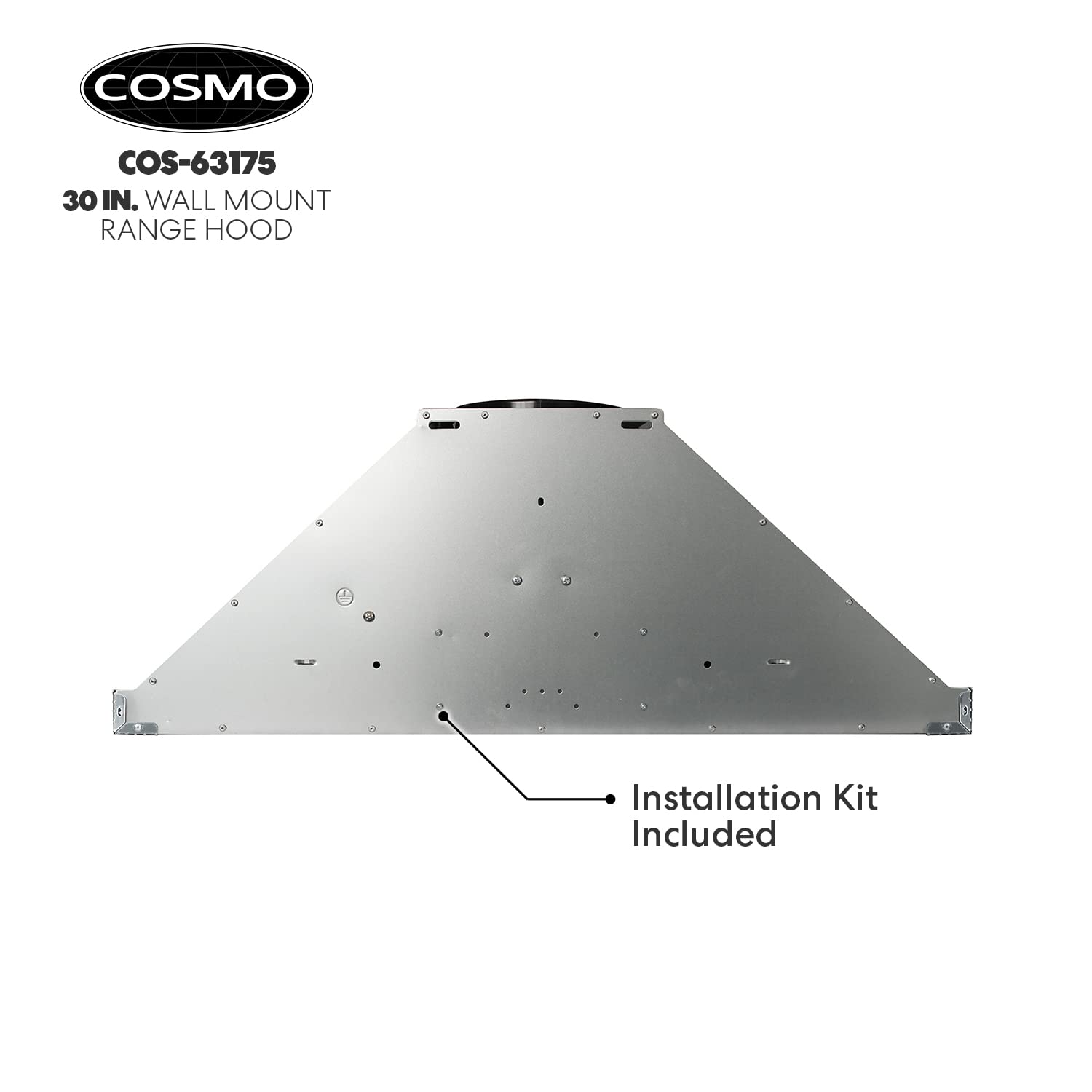 COSMO COS-63175 30-inch Stainless Steel Wall Mount Range Hood - 380 CFM Ducted Ventilation, Button Controls & LED Lights for Kitchen - Perfect for Modern Homes, Apartments, and Restaurants