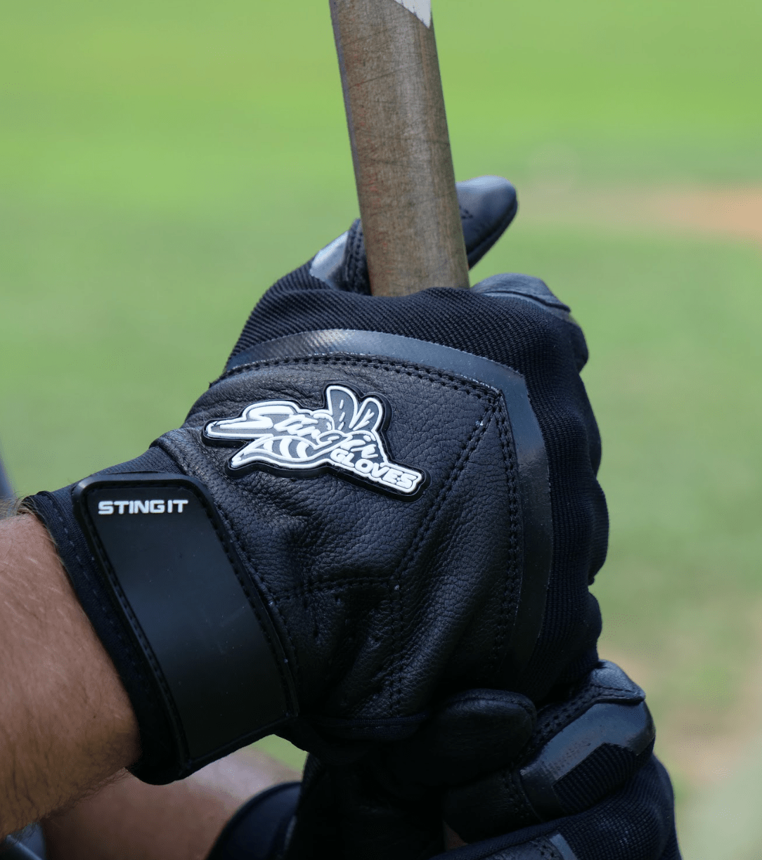 Sting Squad Batting Gloves - Blackout Baseball Gloves for Men & Women | Perfect for Training, Games & Outdoor Sports
