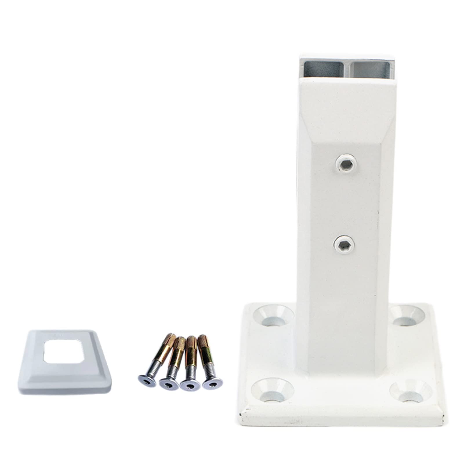 Premium Stainless Steel Square Glass Spigot Clamp - 8PCS Set for 10-12mm Glass - White - Perfect for Pool Fencing, Home Garden Stairs, Balcony Railings & Glass Floor Installations - Durable Outdoor & Indoor Use