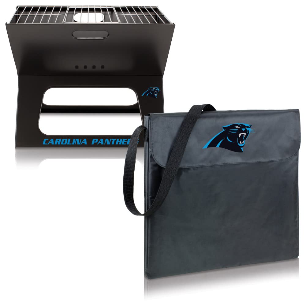 Portable NFL X-Grill Charcoal Grill for Camping, Tailgating & Outdoor BBQs - Compact Design for Picnics, Backyard Parties & Game Day Grilling