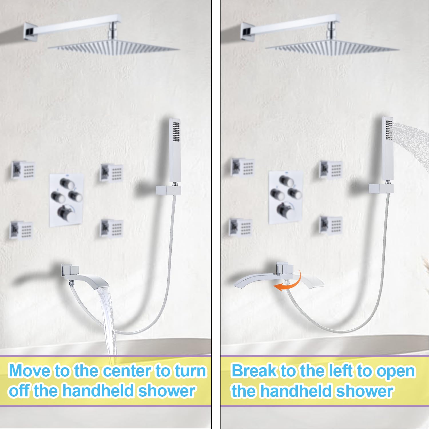 4-Function Thermostatic Shower System with 12