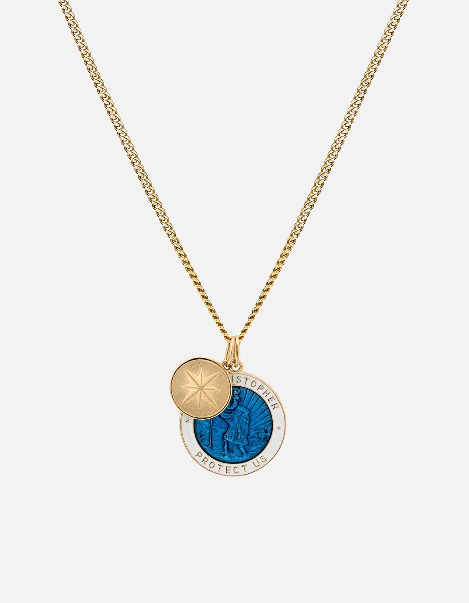 Gold Vermeil/Caribbean Blue/White