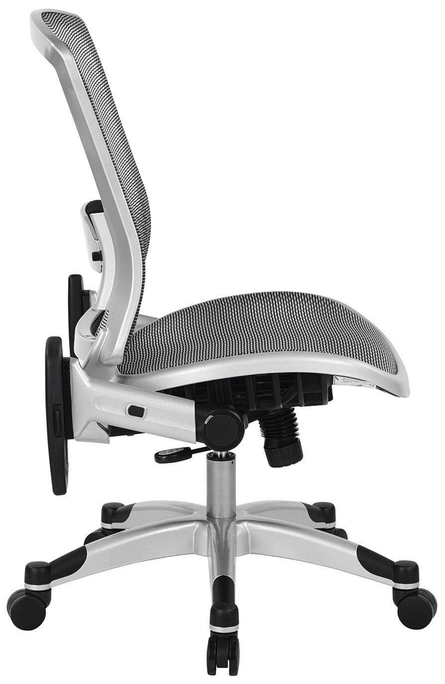 Space Seating Deluxe Ergonomic Mesh Office Chair with Adjustable Flip-Up Arms - Perfect for Home Office, Gaming & Workspace Comfort [Model 317-66C61F6]