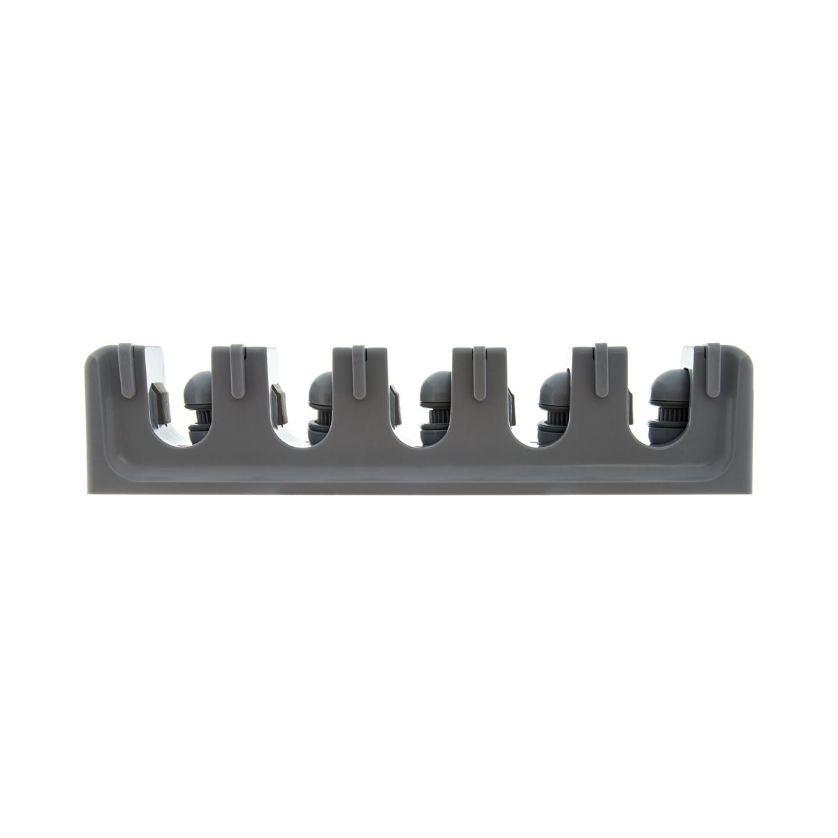 Carlisle 4073700 Roll N Grip Broom and Brush Holder - 16.5 Inch Wall Mount Organizer for Kitchen, Garage, Utility Room Storage - Heavy Duty Broom Hanger with Non-Slip Grip for Mops, Brooms, and Cleaning Tools