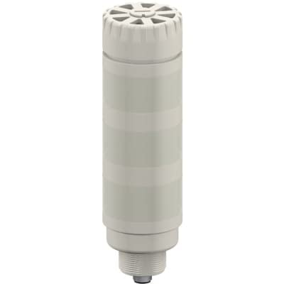 TL50GYRACQ Tower Light - 50mm, Green/Yellow/Red, 18-30VDC/24VAC, Audible Alarm, Gray QDC (Model 15118) - Ideal for Industrial Equipment, Warehouse Safety & Traffic Control Systems