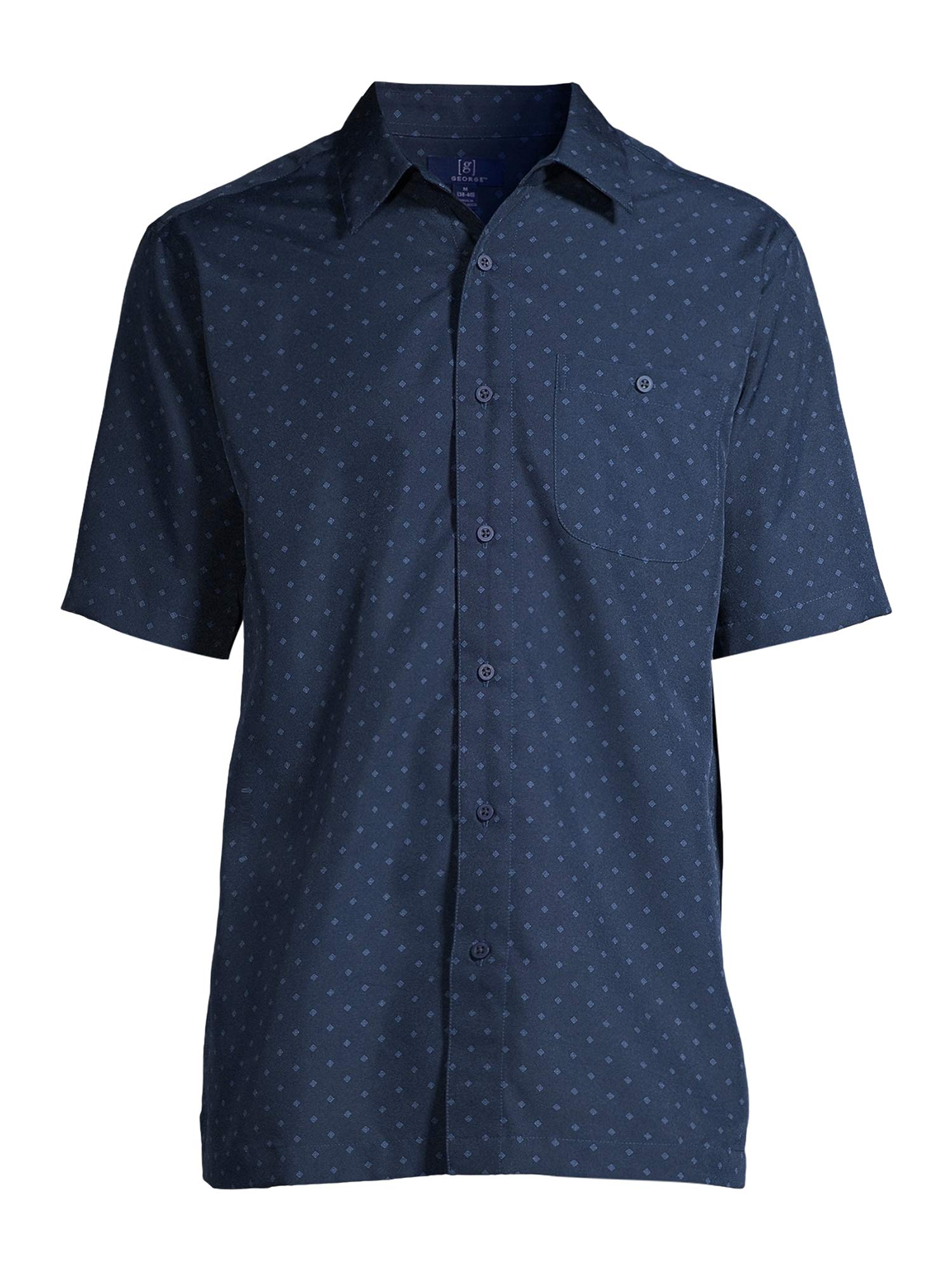 Men's & Big & Tall Short Sleeve Printed Microfiber Shirt - Lightweight Breathable Button Down for Summer, Casual Wear & Outdoor Activities