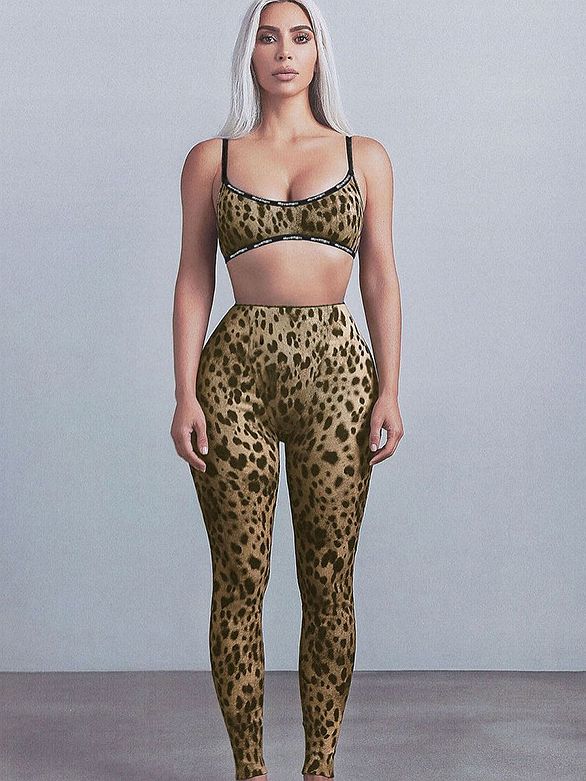 ZASUWA Women's Sexy Leopard Print Backless Tracksuit - Gym Workout, Yoga, Lounge Wear for Women