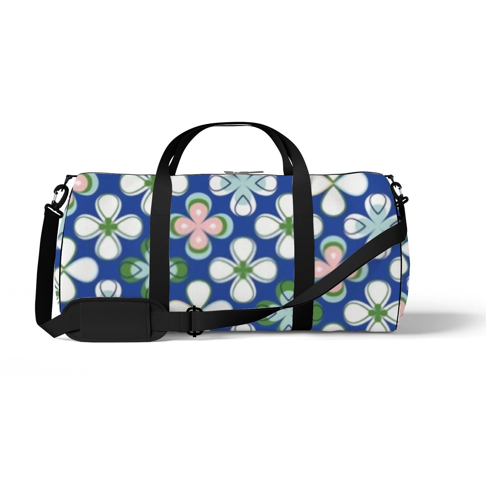 Stylish Moroccan Geometric Floral Sports Duffel Bag - Lightweight Waterproof Gym Travel Tote with Shoulder Strap & Mesh Pockets for Women & Men | Perfect for Gym, Weekend Trips & Overnight Travel