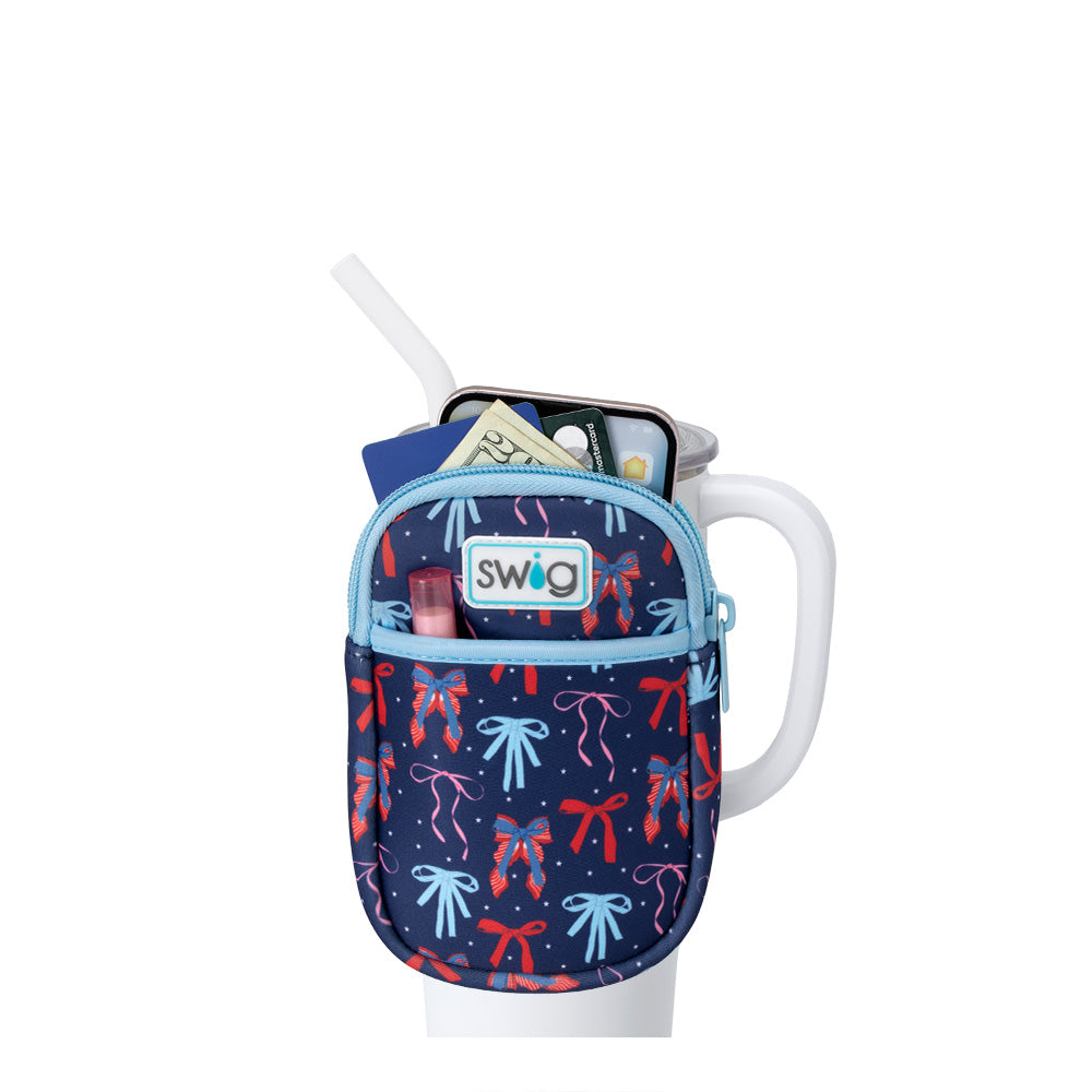 Miss Independence Mega Mug Pouch - Large Insulated Coffee Cup Holder for Women - Perfect for Travel, Work, Gym & Outdoor Activities