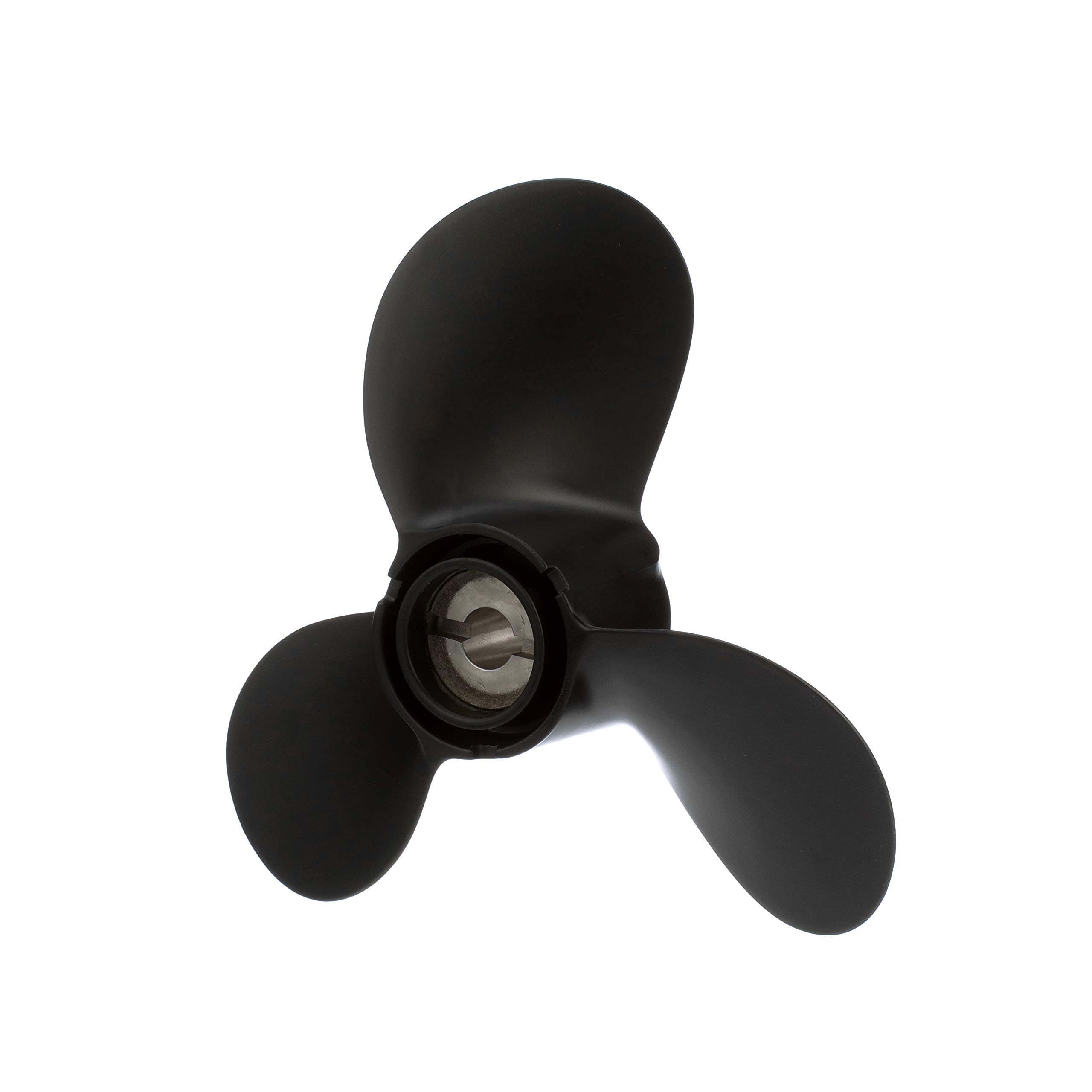 Quicksilver Black Diamond 3-Blade Aluminum Boat Propeller - Compatible with Yamaha, Honda, Evinrude & Johnson Outboard Motors - Perfect for Fishing, Watersports & Marine Activities