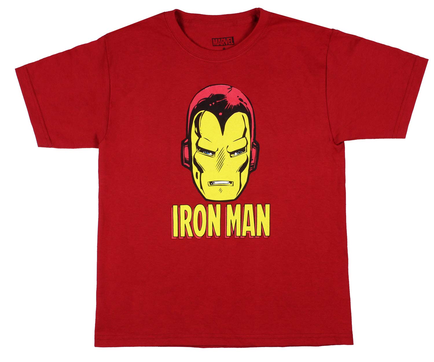Marvel Iron Man Superhero Graphic T-Shirt for Boys - Cool Big Face Design - Perfect for Cosplay, Birthday Gifts & Everyday Wear