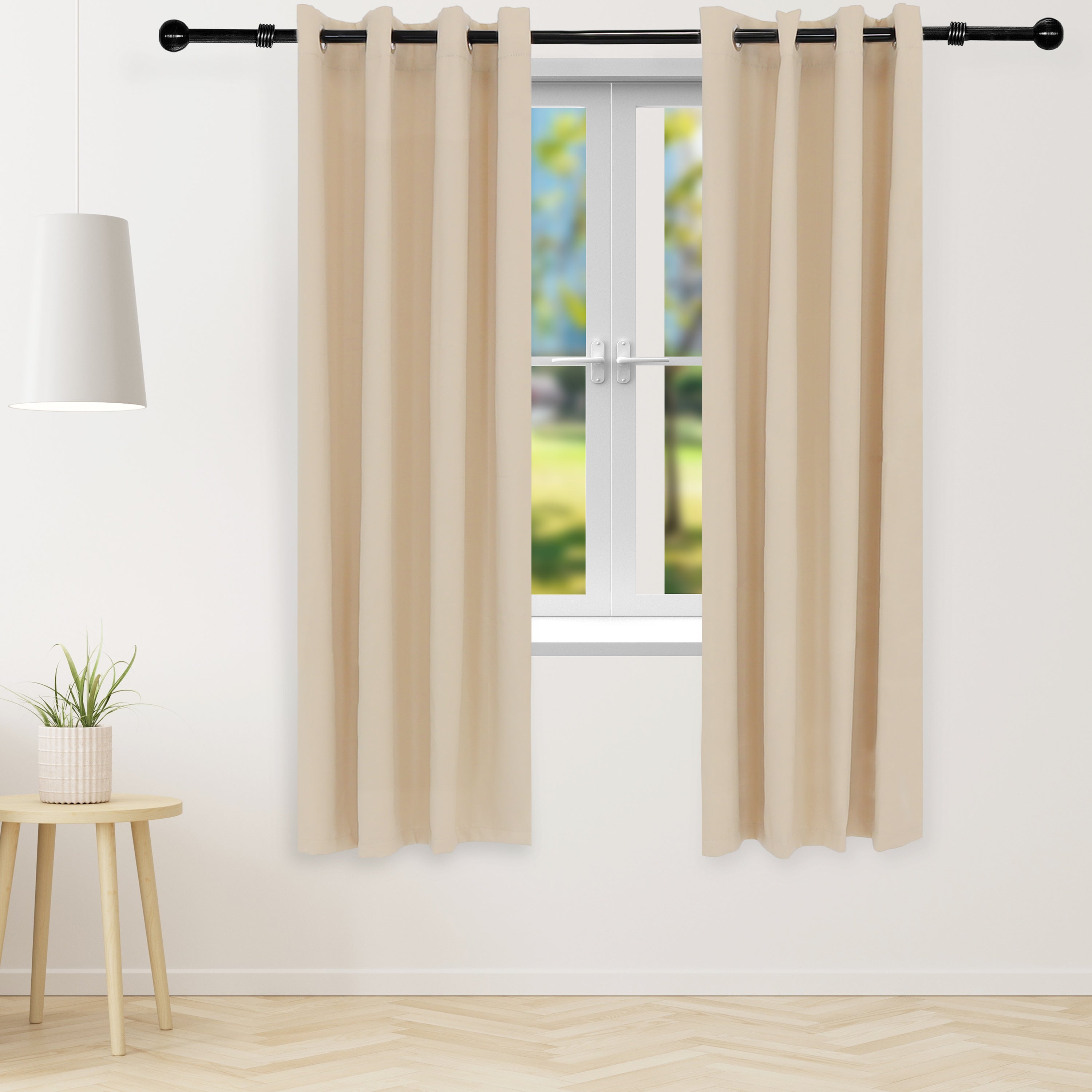 Sunnydaze Beige Blackout Curtains for Outdoor Use - UV Protection & Privacy - Perfect for Patio, Deck, and Sunroom