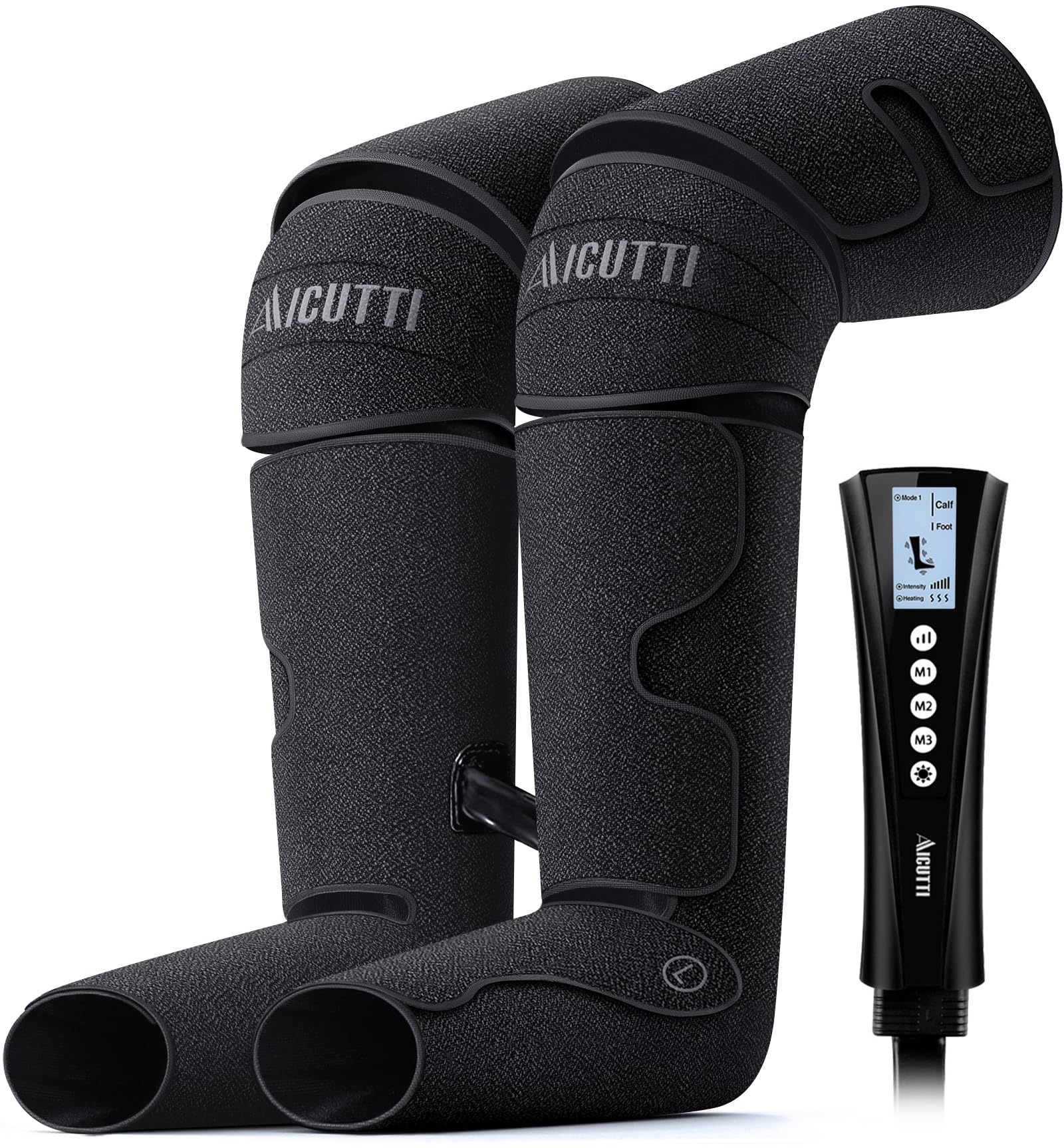 Air Compression Leg Massager with Heat Therapy - Foot, Calf, Knee & Thigh Pain Relief - Improves Blood Circulation - Perfect Gift for Women, Men, Parents (Mother's Day, Father's Day, Birthdays, Christmas) - Ideal for Home Use, Office Relaxation & Post-Workout Recovery