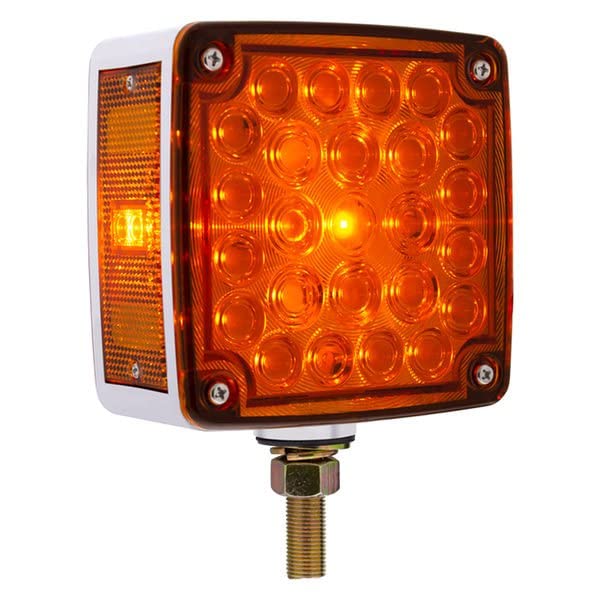 United Pacific 38751 Double Face LED Turn Signal Light - Right Side (RH) 52 Amber & Red LEDs with Amber & Red Lens - Compatible with Trucks, Trailers & RVs