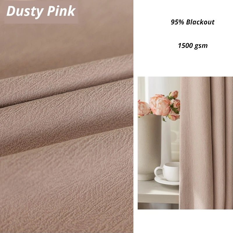 Ellie Anti-Bacterial Chenille Curtain Swatch - Soft Textured Fabric for Living Room, Bedroom & Nursery Decor - Premium Home Window Treatment