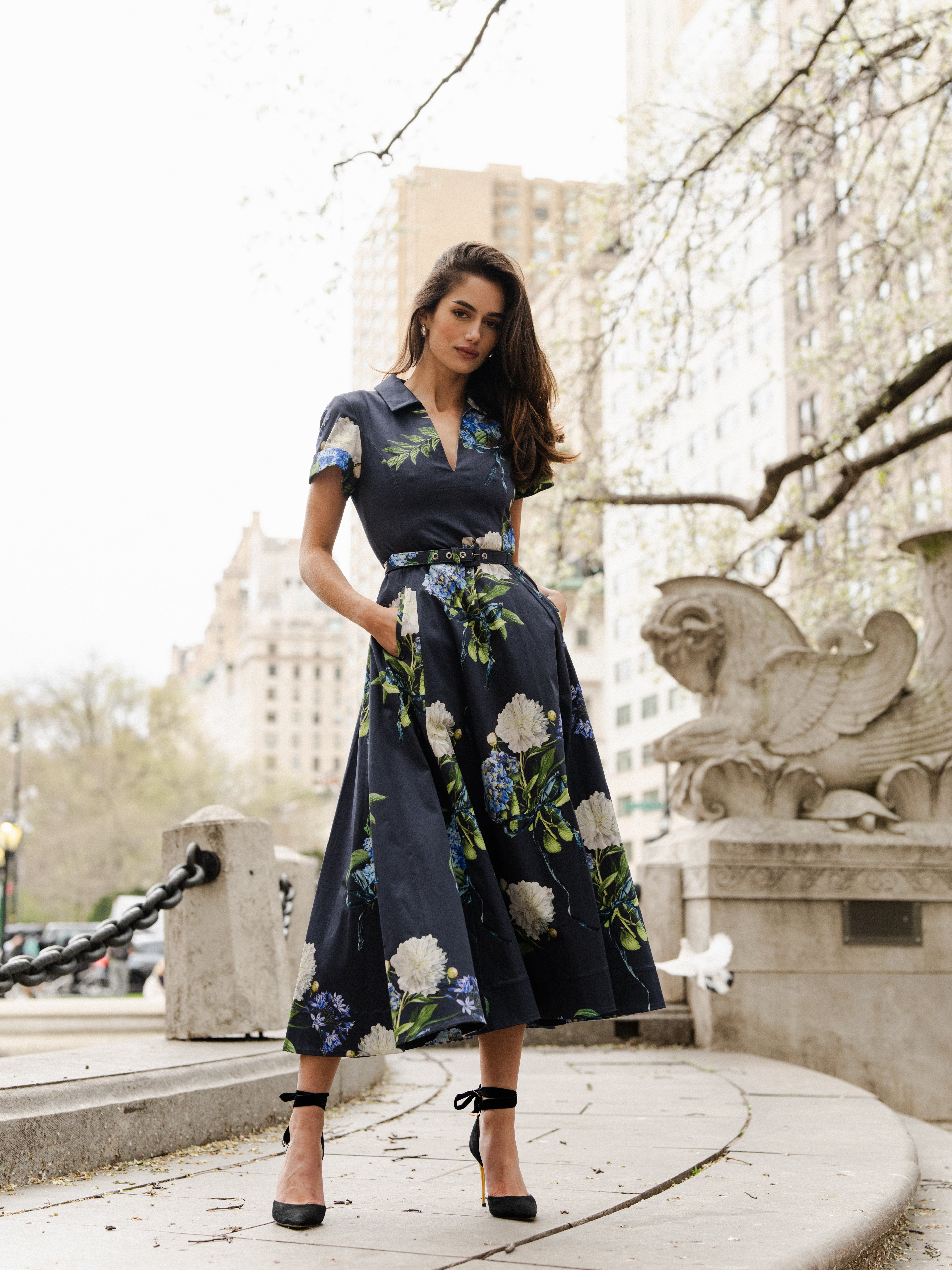 Floral Print Short Sleeve A-Line Dress for Women - Summer Casual, Beach, Party & Wedding Guest Outfit