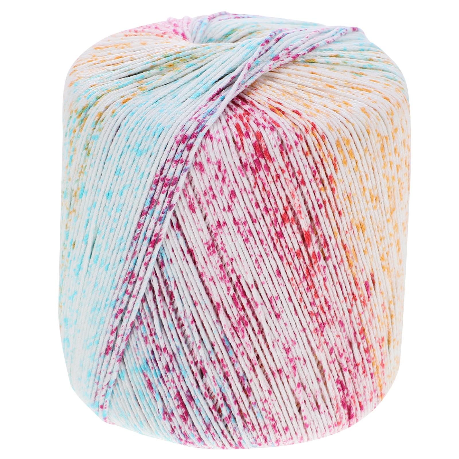 1 Roll Rainbow Cotton Knitting Yarn - Soft Crochet Yarn for DIY Sweaters, Blankets & Costumes (Colorful) | Hand Knitting & Crochet Projects for Beginners & Craft Lovers