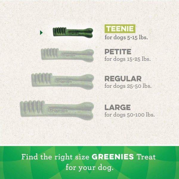 Greenies Original Teenie Dental Dog Treats for Small Breeds - Freshens Breath & Cleans Teeth - Perfect for Puppies & Small Dogs at Home or On-the-Go