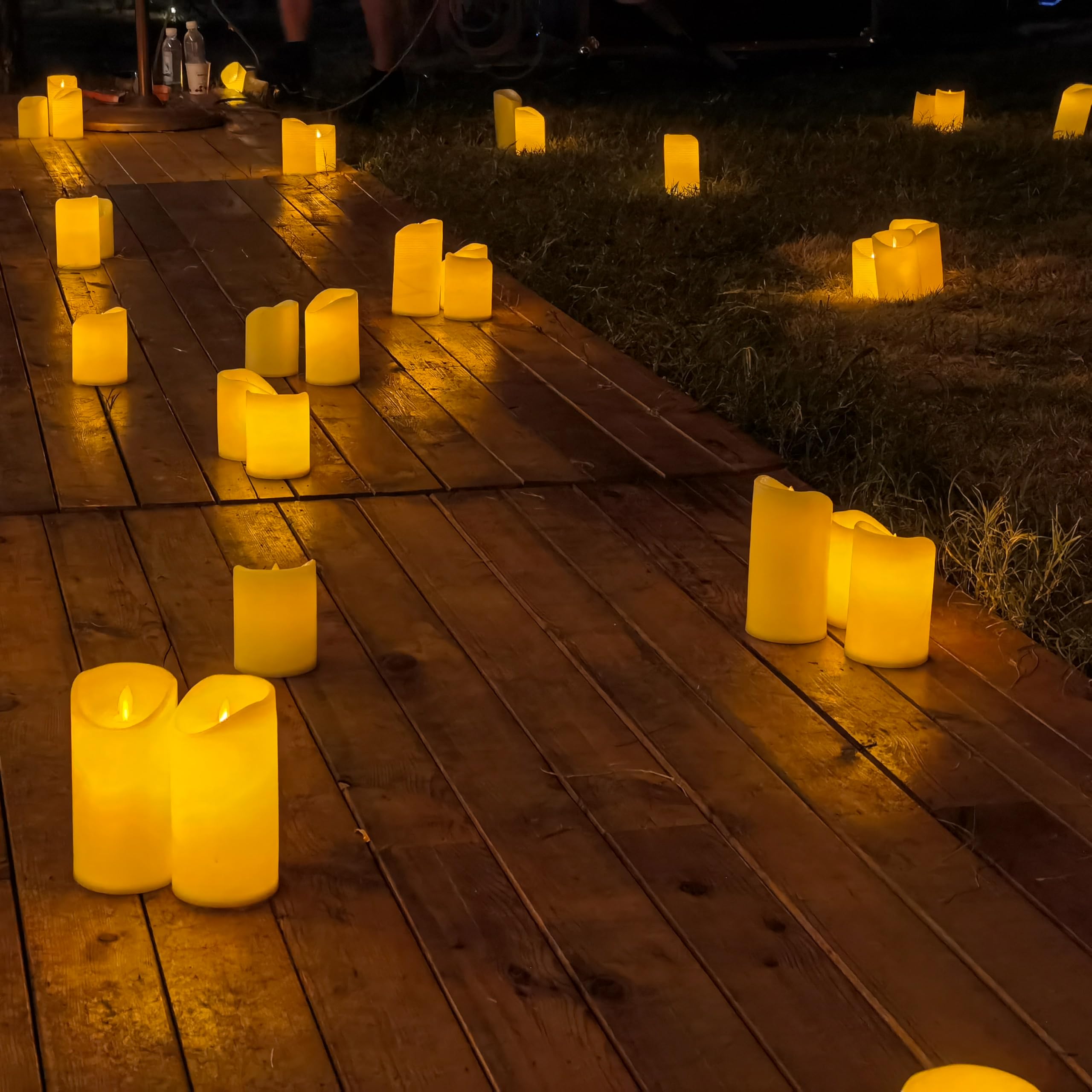 Everlasting Flameless LED Candle with Remote & Timer - Battery Operated Realistic Fake Wax Candle with Dancing Wick (3.2”D x 5”H) - Perfect for Table Centerpieces, Holiday Decorations, Weddings & Romantic Dinners