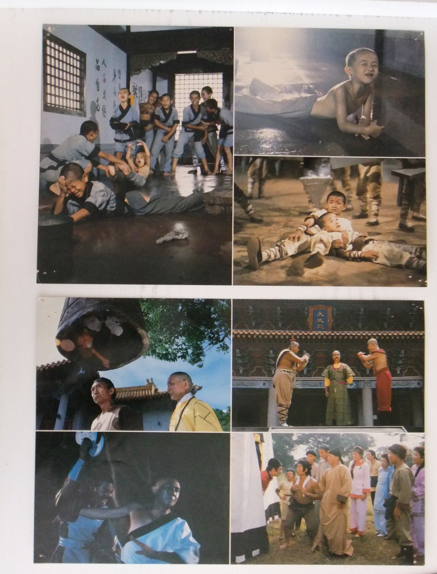 Set of 12 Rare 36 Super Kids (Sonny Yu) Kung Fu ORG Lobby Cards from 1980s - Perfect for Movie Memorabilia Collectors and Martial Arts Fans
