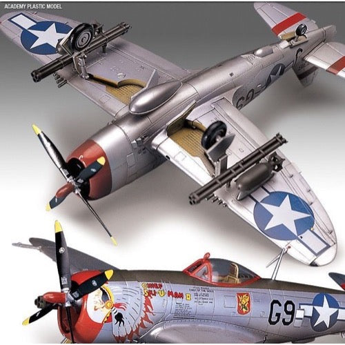 1/72 Scale Academy 12491 P-47D Bubble Top Thunderbolt Model Kit - Perfect for WWII Aircraft Collectors & Hobbyists | Great for Display, Gifts & Historical Dioramas