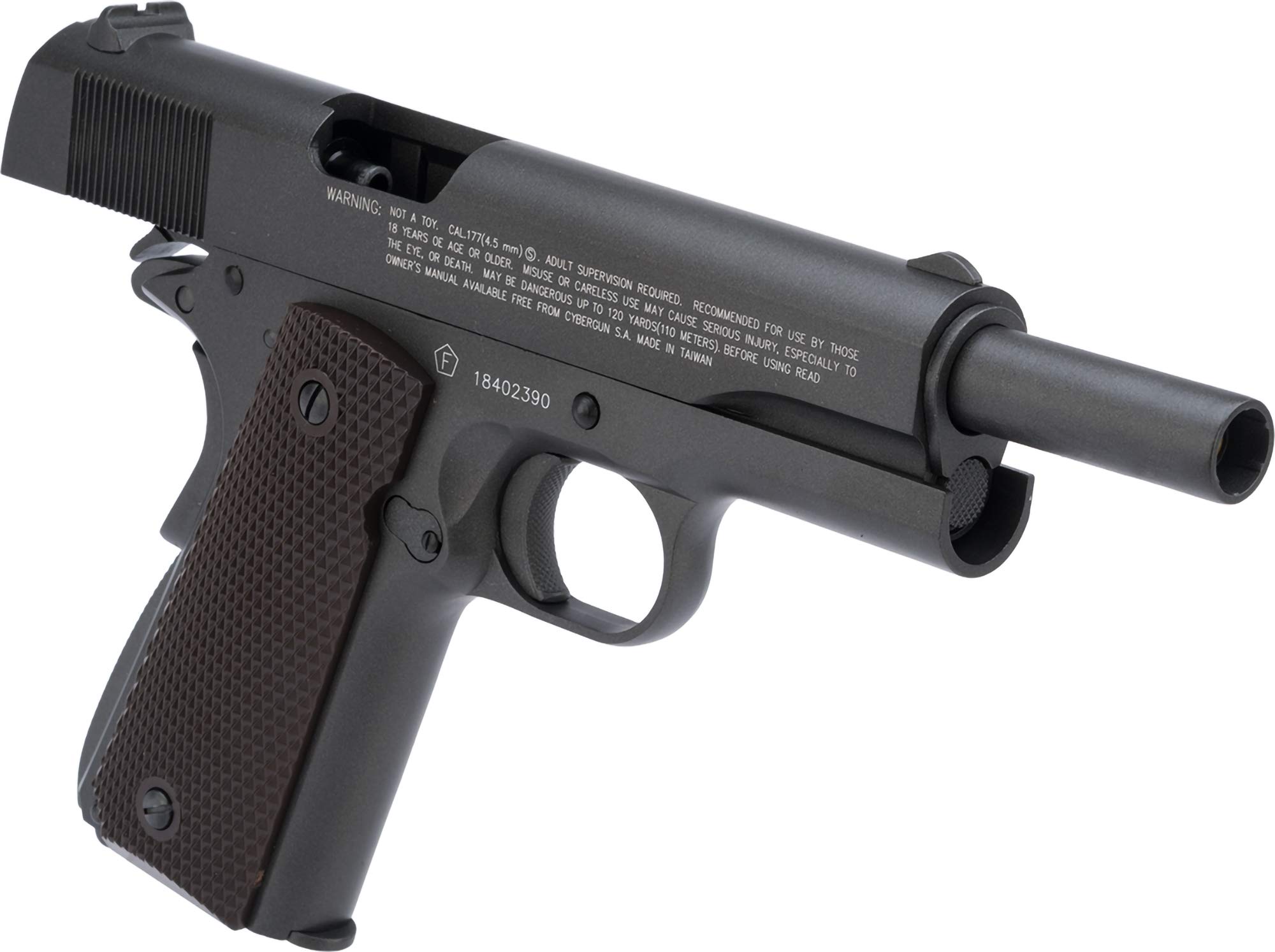 Tanfoglio Witness Metal Blowback 1911 4.5mm Air Pistol (.177 Caliber) - Realistic CO2 Airgun for Target Shooting & Training | Perfect for Backyard Practice & Airsoft Enthusiasts