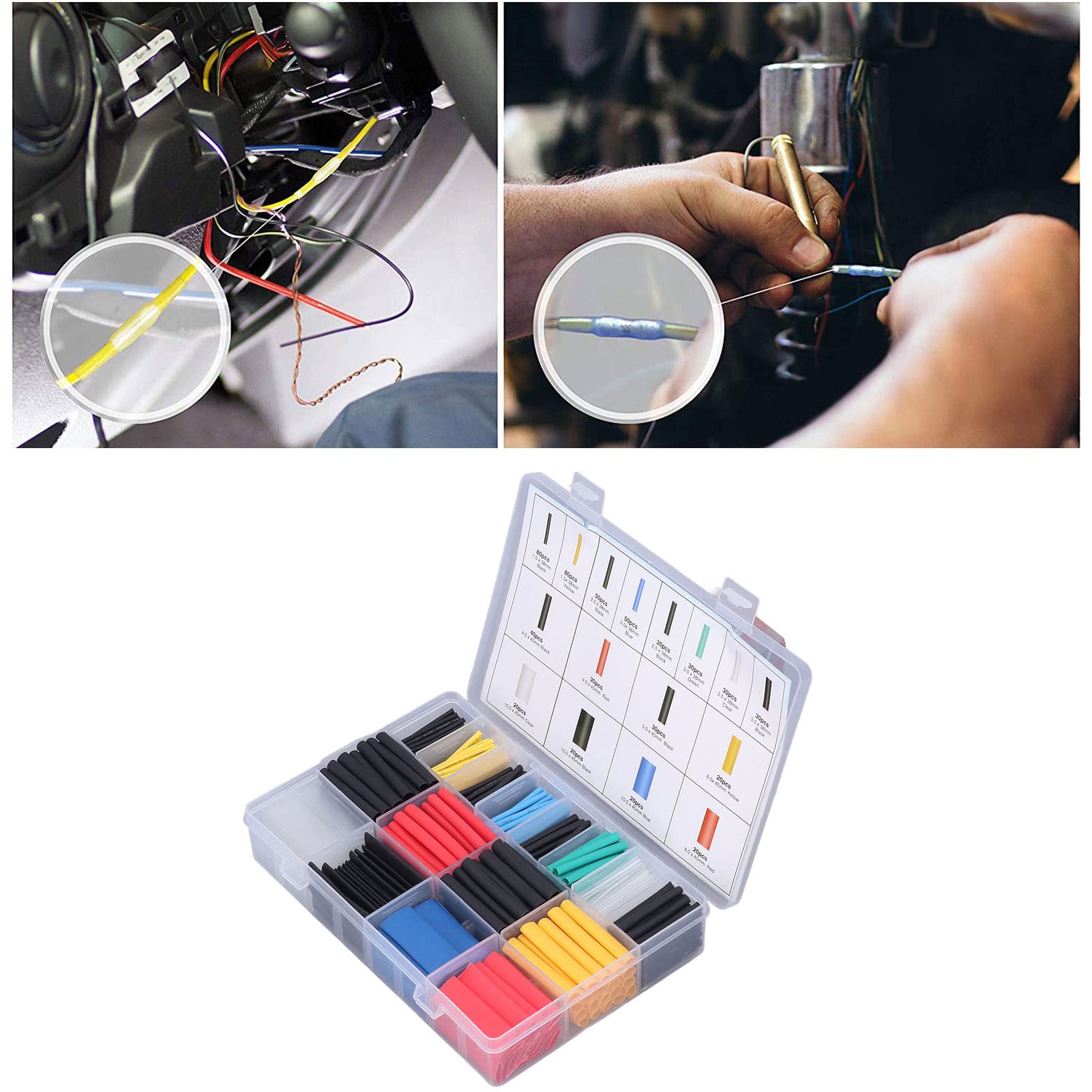 Heat Shrink Tubing Kit - 11 Sizes Insulated Shrinkable Tubes for Electrical Wiring, Marine, DIY Projects & Electronics Repair | Waterproof Wire Protection for Home, Automotive & Industrial Use