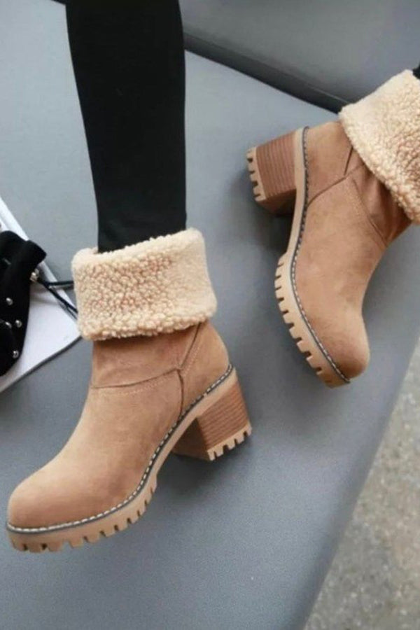 Leopard Print Winter Boots for Women - Thick Heel Mid Calf Snow Boots with Warm Lining | Perfect for Snowy Days, Outdoor Activities & Cold Weather Fashion