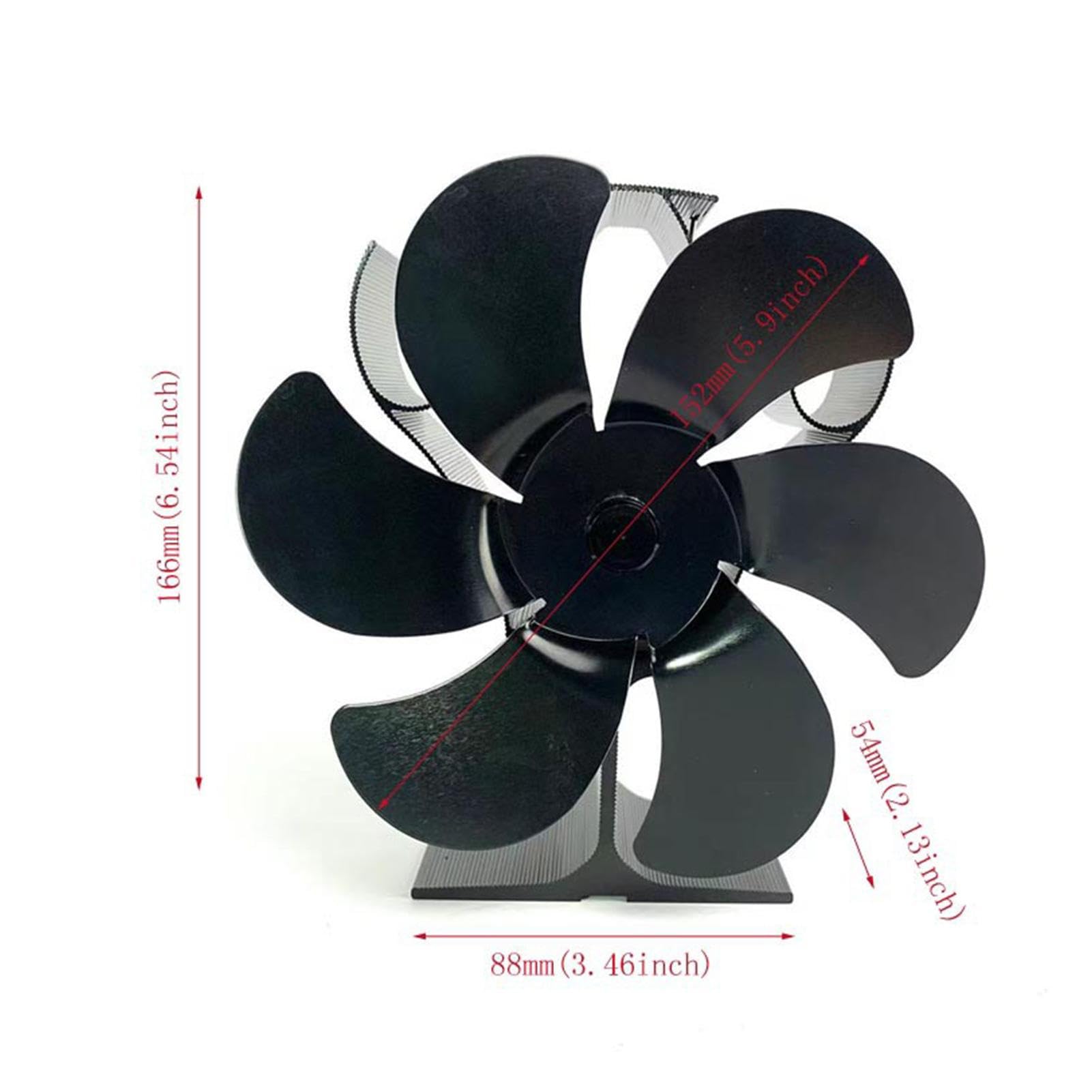 Tosier 6-Blade Silent Fireplace Fan - Heat Powered, Non-Electric Eco-Friendly Stove Fan for Wood Burning Stoves & Heaters | Efficient Heat Circulation for Cozy Home Heating