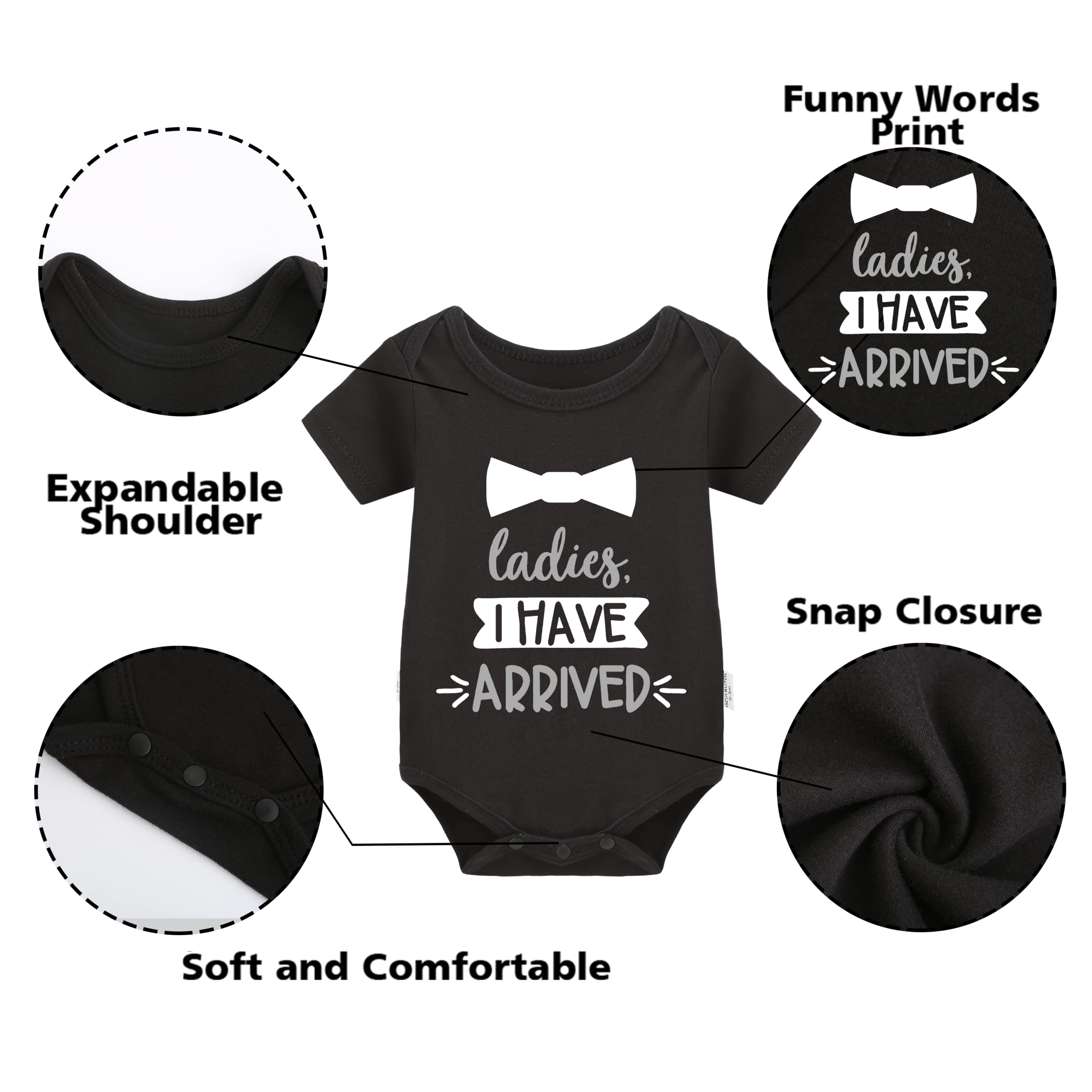 YSCULBUTOL Baby Twins Bodysuit - Matching Ladies 'We Have Arrived' T-Shirts for Twin Siblings | Perfect for Family Photos, Twin Announcements & Special Occasions