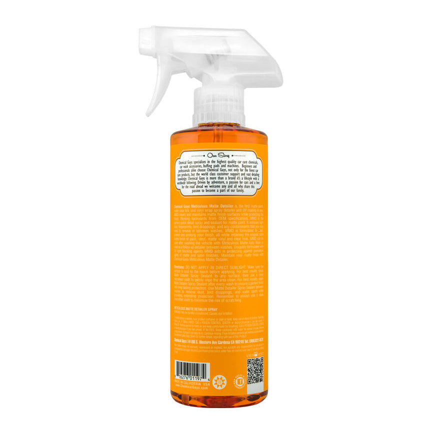 Chemical Guys Meticulous Matte Detailer & Spray Sealant (16oz) - Matte Finish Car Detailing Spray for Paint Protection & Water Repellency - Perfect for Cars, Trucks & Motorcycles