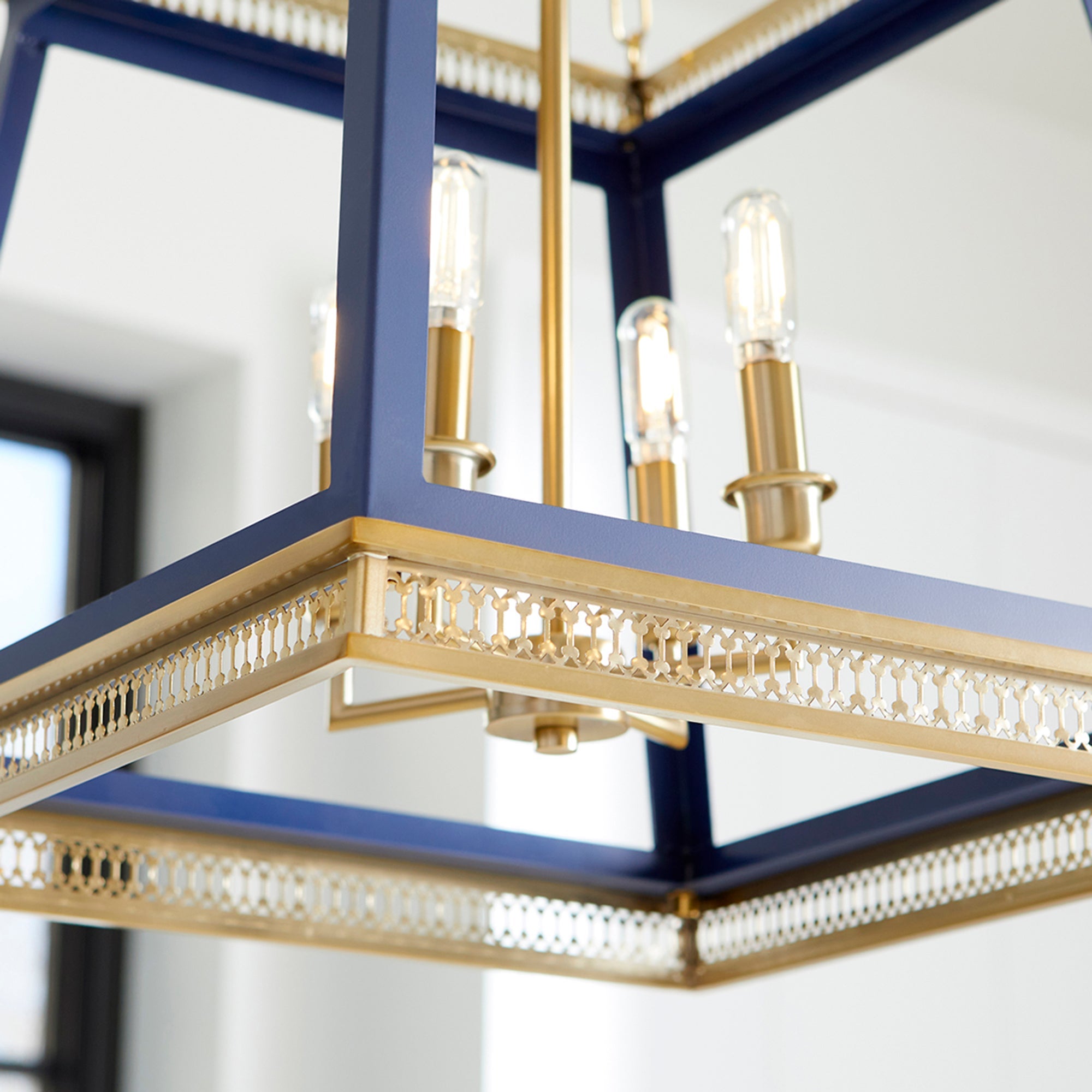Cyan Design 10904 Gerard Pendant Light Fixture - Aged Brass Finish, Modern Farmhouse Style Chandelier for Dining Room, Kitchen Island, or Entryway Lighting