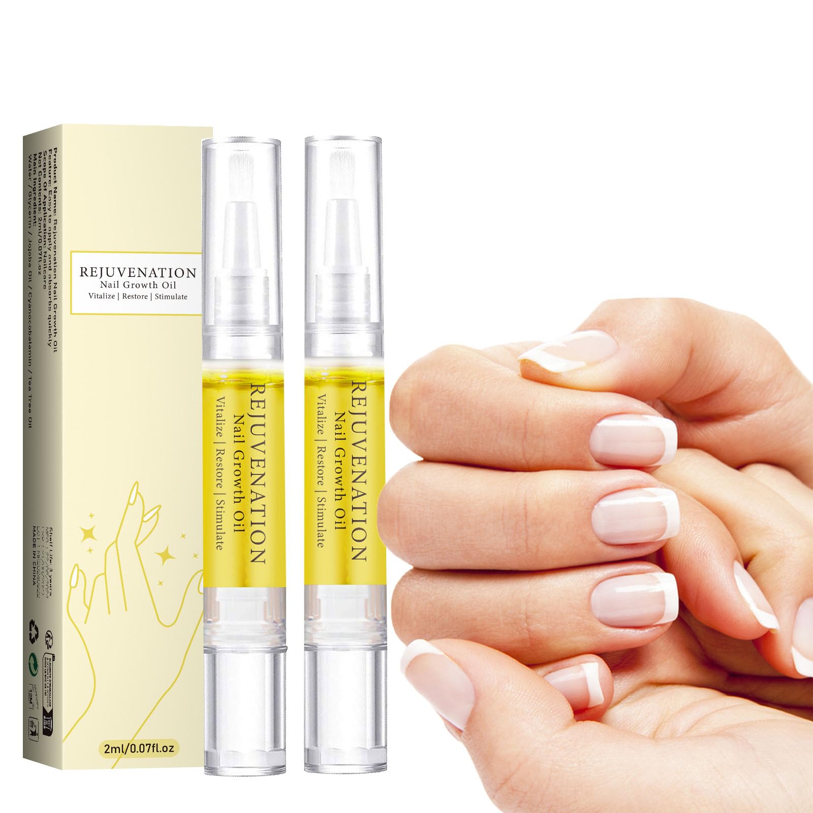 Nail Growth Oil Pen - Cuticle Revitalizer & Nail Strengthener for Repairing Peeling, Broken Nails | Nail Treatment for Healthy Nails | Perfect for Home Manicures & Professional Nail Care