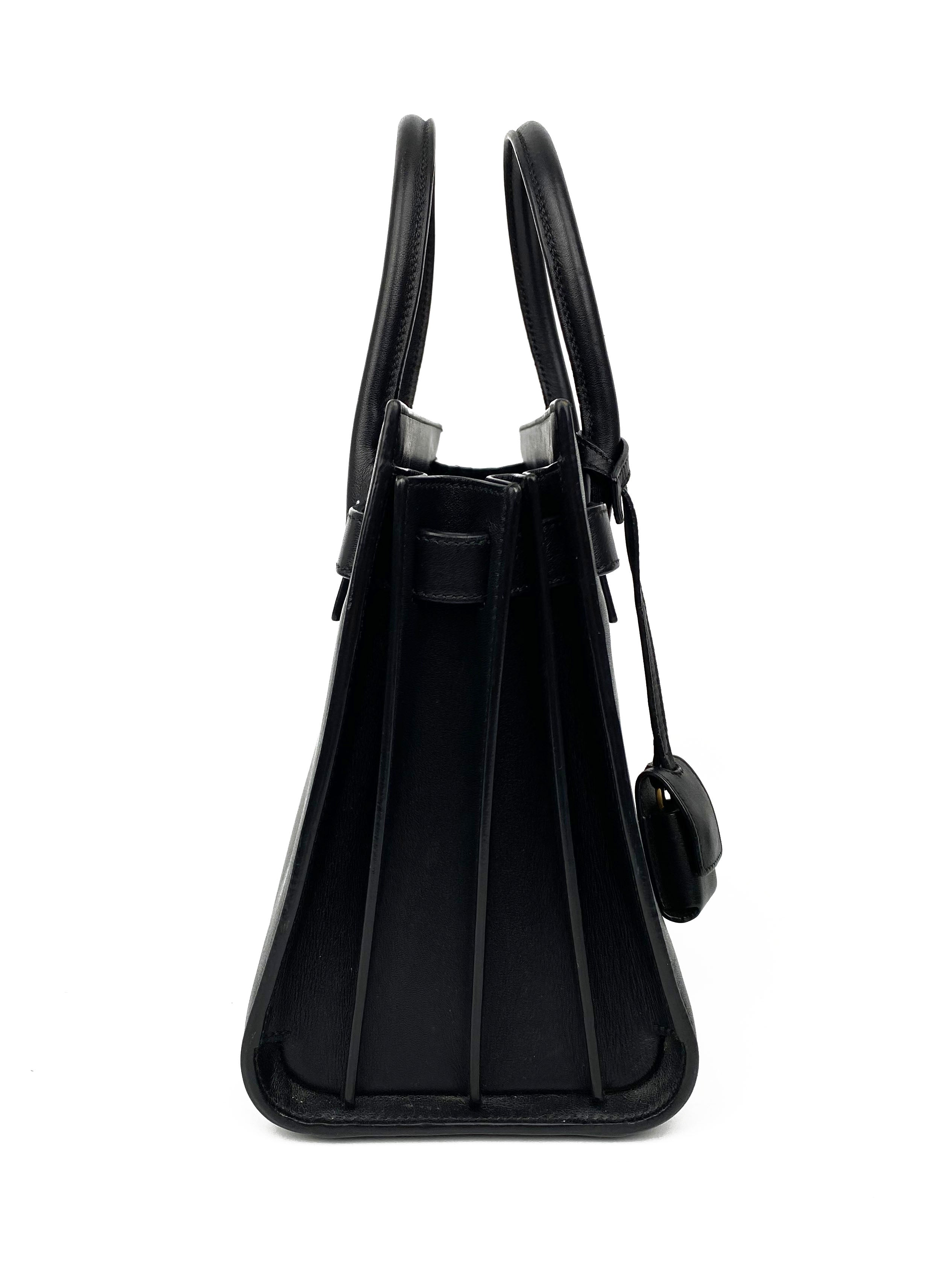 Saint Laurent Small Black Sac De Jour Tote Bag - Luxury Leather Handbag for Women | Perfect for Work, Travel & Everyday Use