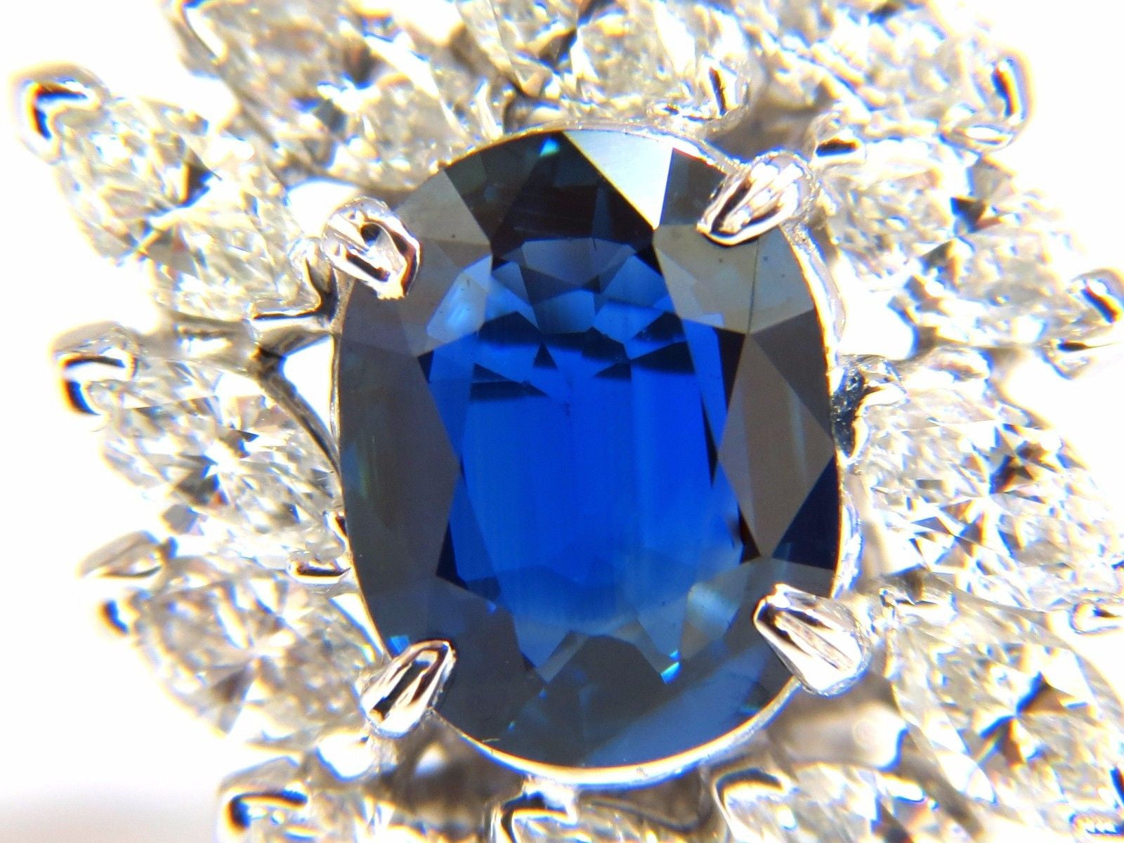 GIA Certified 11.16ct Natural Royal Blue Sapphire Diamond Earrings in Platinum - Elegant Jewelry for Weddings, Anniversaries & Special Occasions