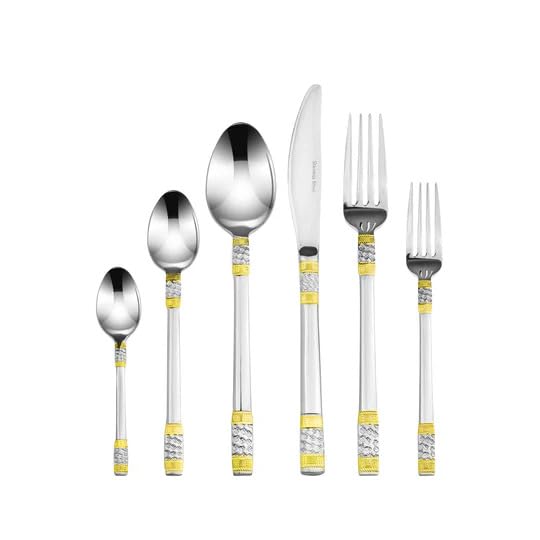 75-Piece Luxury Flatware Set for 12 - 24K Gold Plated 18/10 Stainless Steel Silverware with Storage Case - Elegant Dining Cutlery Set for Formal Dinners, Weddings & Hostess Gifting