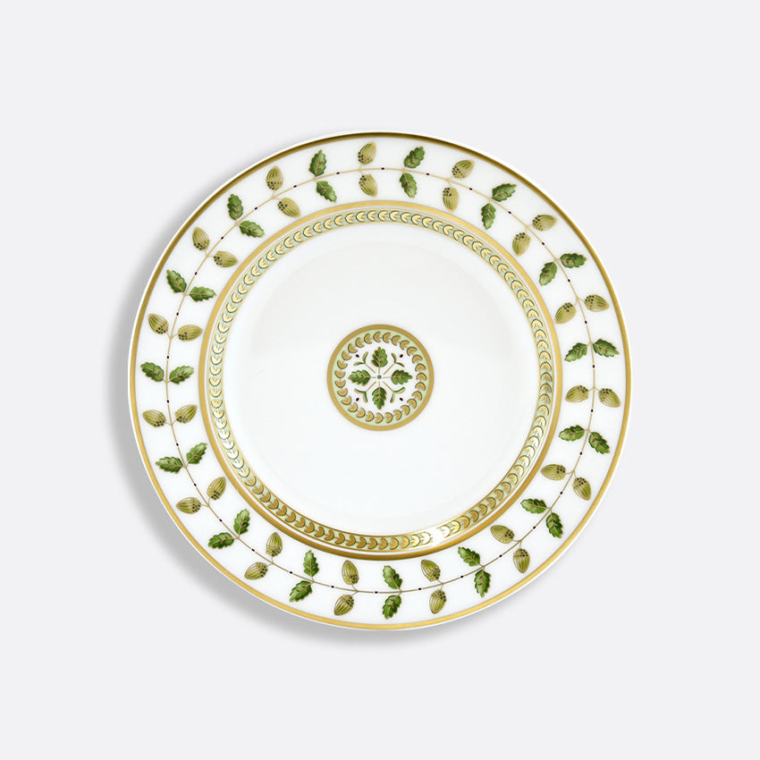 Bernardaud Constance Gold & Green Leaves Decorative Plate - Elegant Dinnerware for Fine Dining & Home Decor