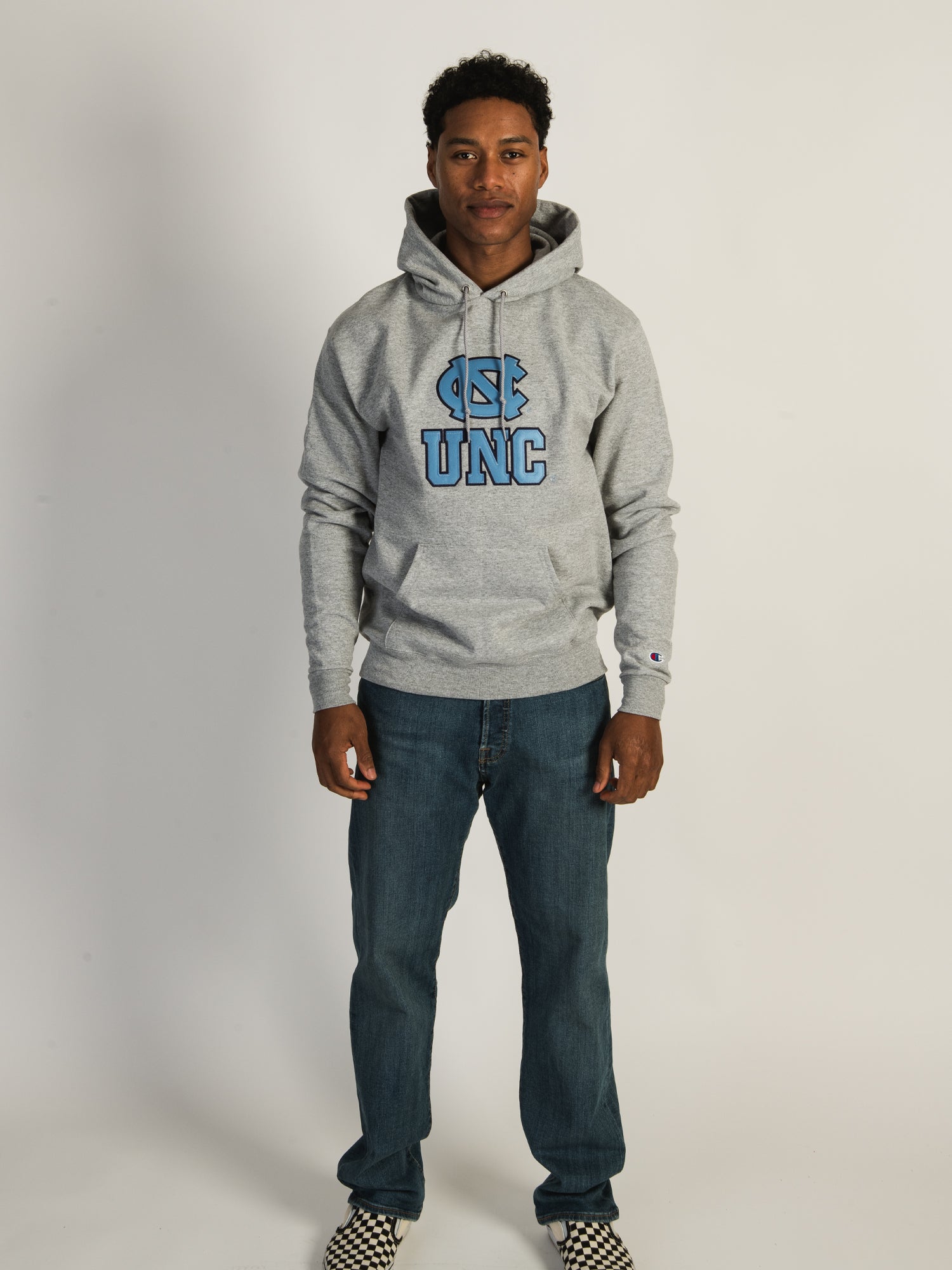 Champion Carolina Big Logo Pullover Hoodie for Men & Women - Cozy Fleece Sweatshirt for Casual Wear, Gym, and Outdoor Activities